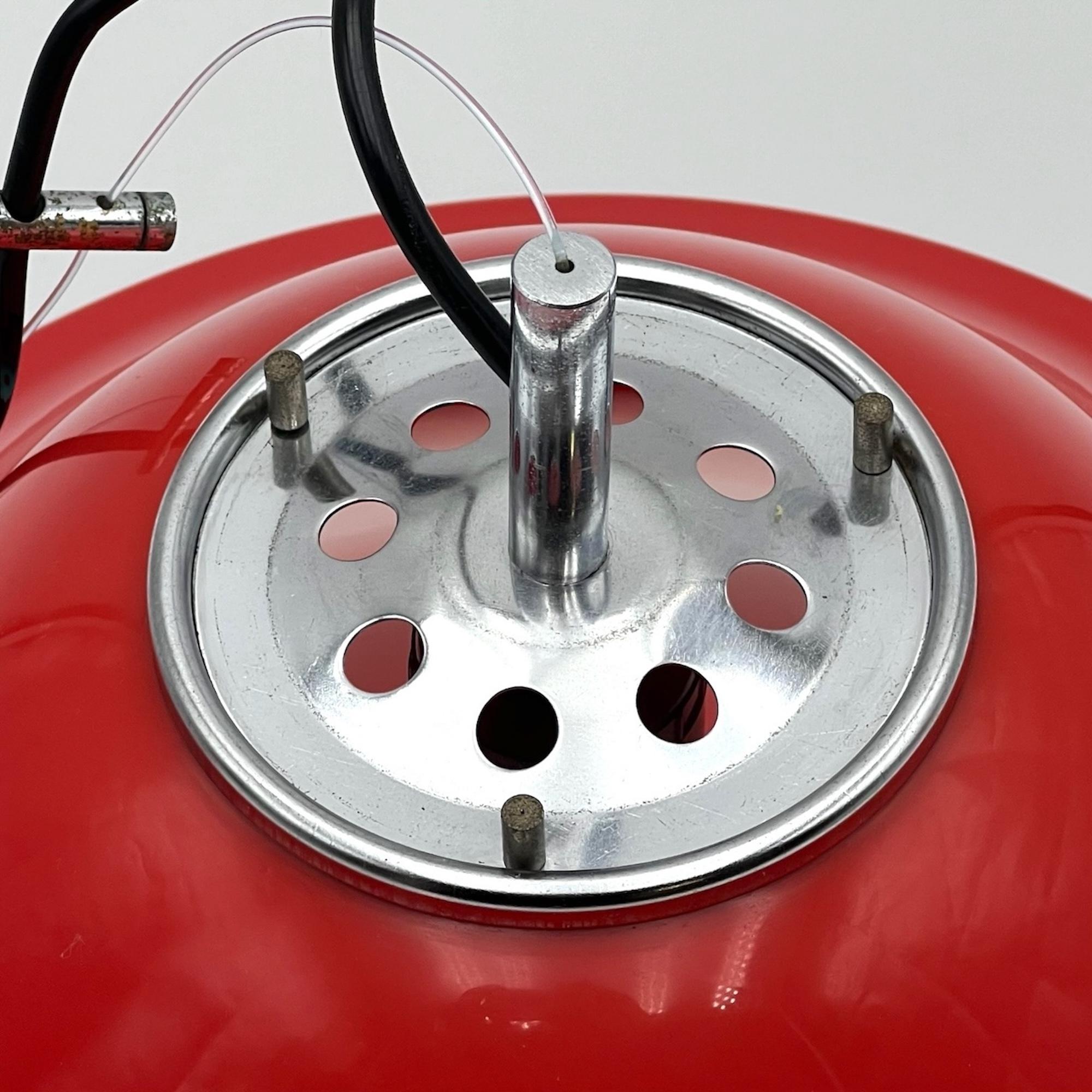 Space Age Orange Hanging Lamp by Harvey Guzzini, 1960s 4