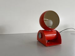 Space Age Orange Metal Table Lamp, 1970s, Italy