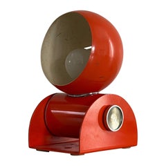 Space Age Orange Metal Table Lamp, 1970s, Italy