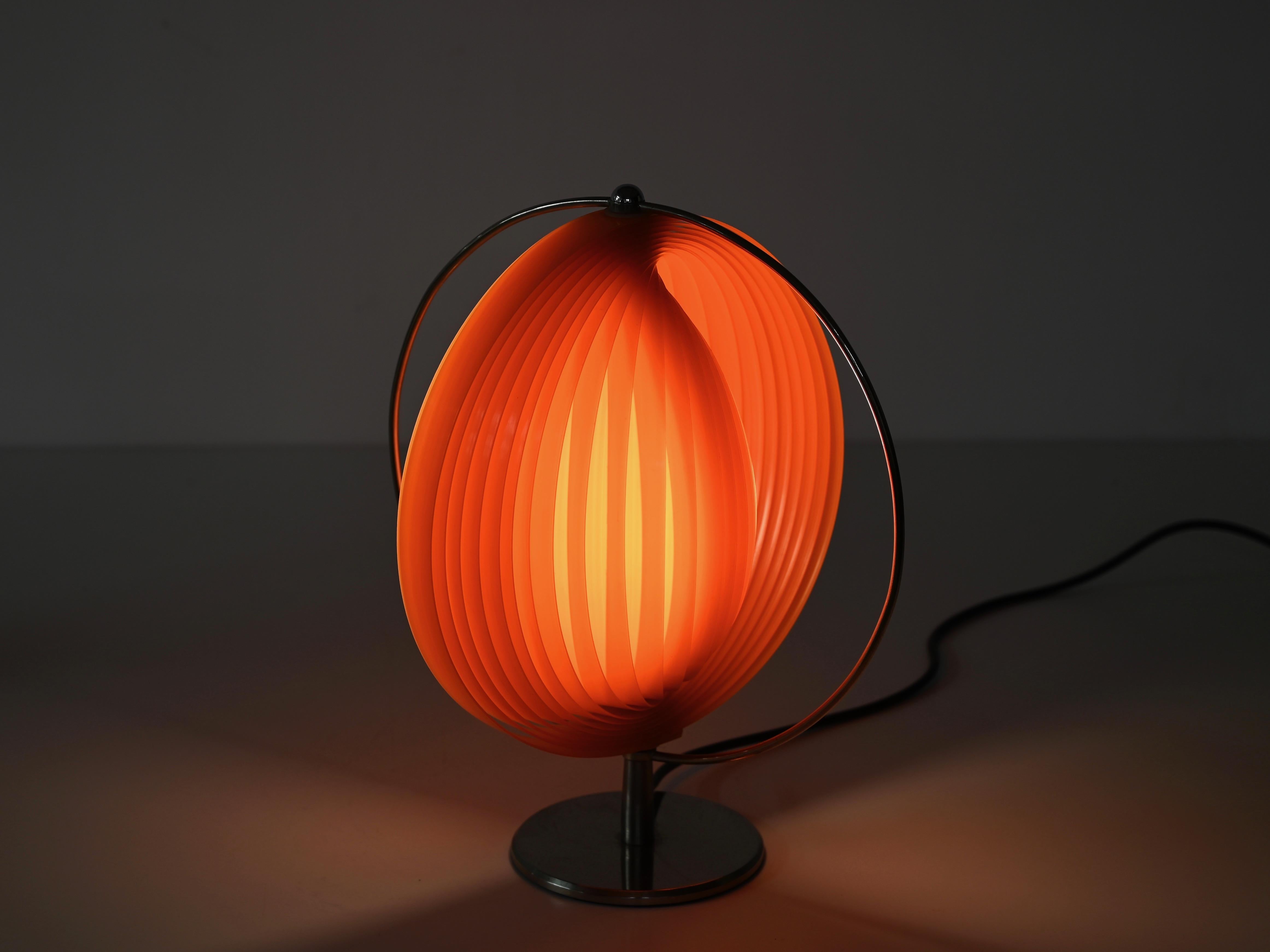 Space Age Orange “Moon” Table Lamp in the Style of Verner Panton, 1970s en venta 7