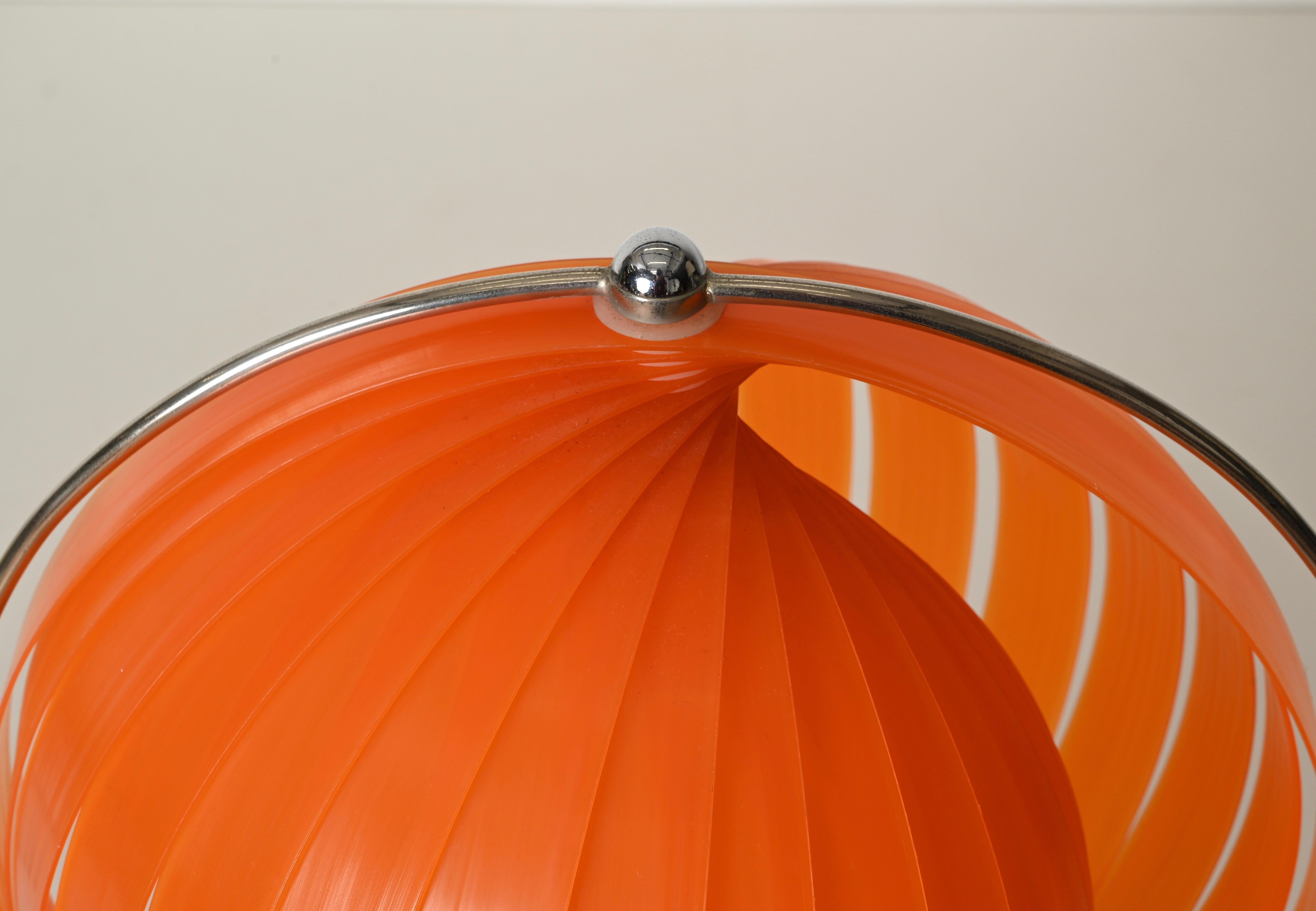 Space Age Orange “Moon” Table Lamp in the Style of Verner Panton, 1970s en venta 2