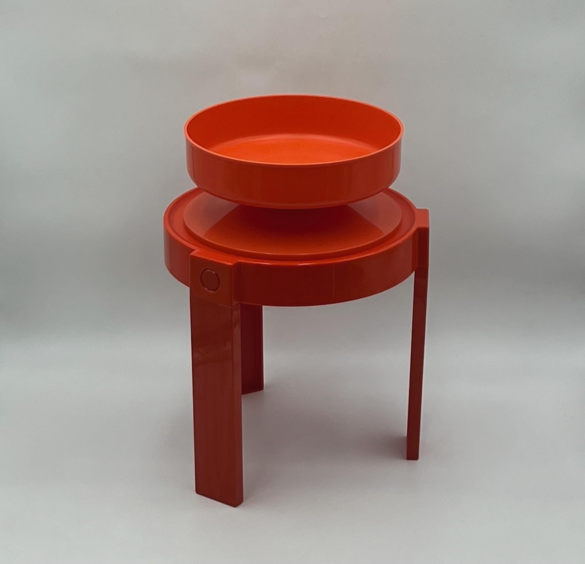 Space Age Orange Plastic Jar by Luigi Massoni for Guzzini, 1960s For Sale 5
