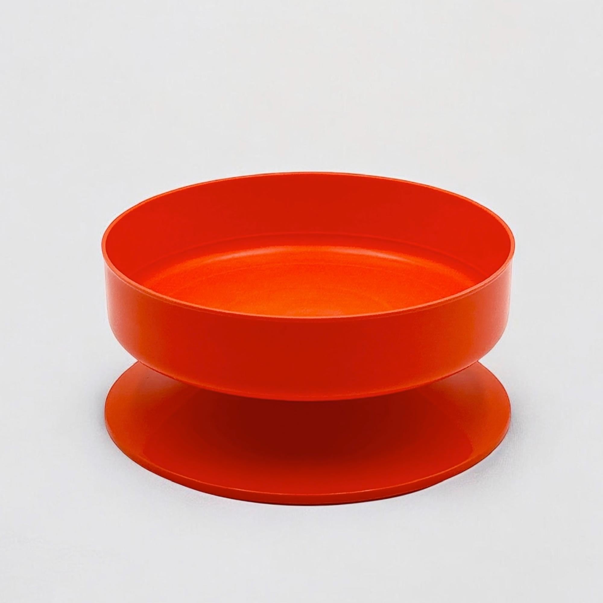 Oranges Kunststoffgefäß aus dem Space Age von Luigi Massoni für Guzzini, 1960er Jahre im Angebot 5