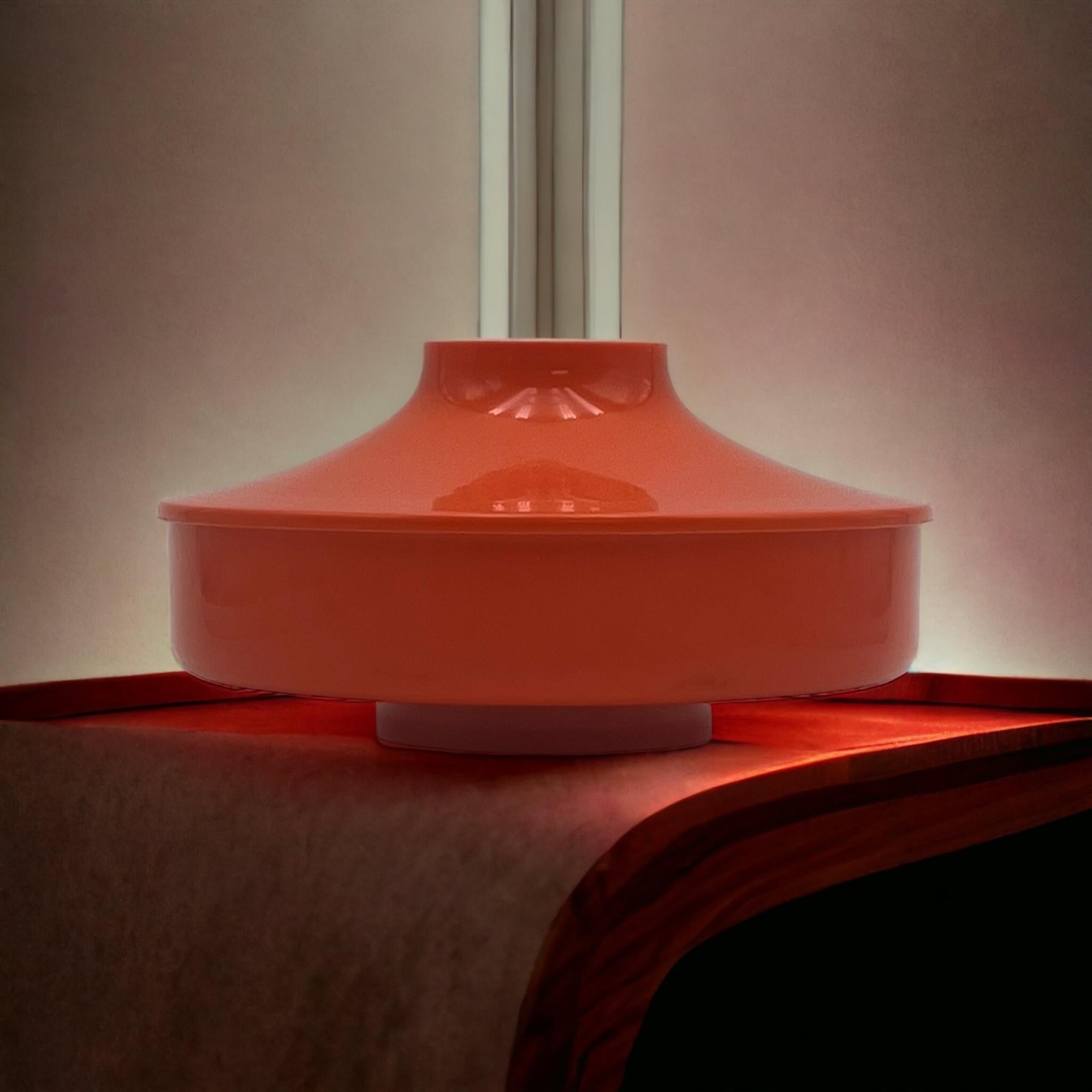 Space Age Orange Plastic Jar by Luigi Massoni for Guzzini, 1960s For Sale 4