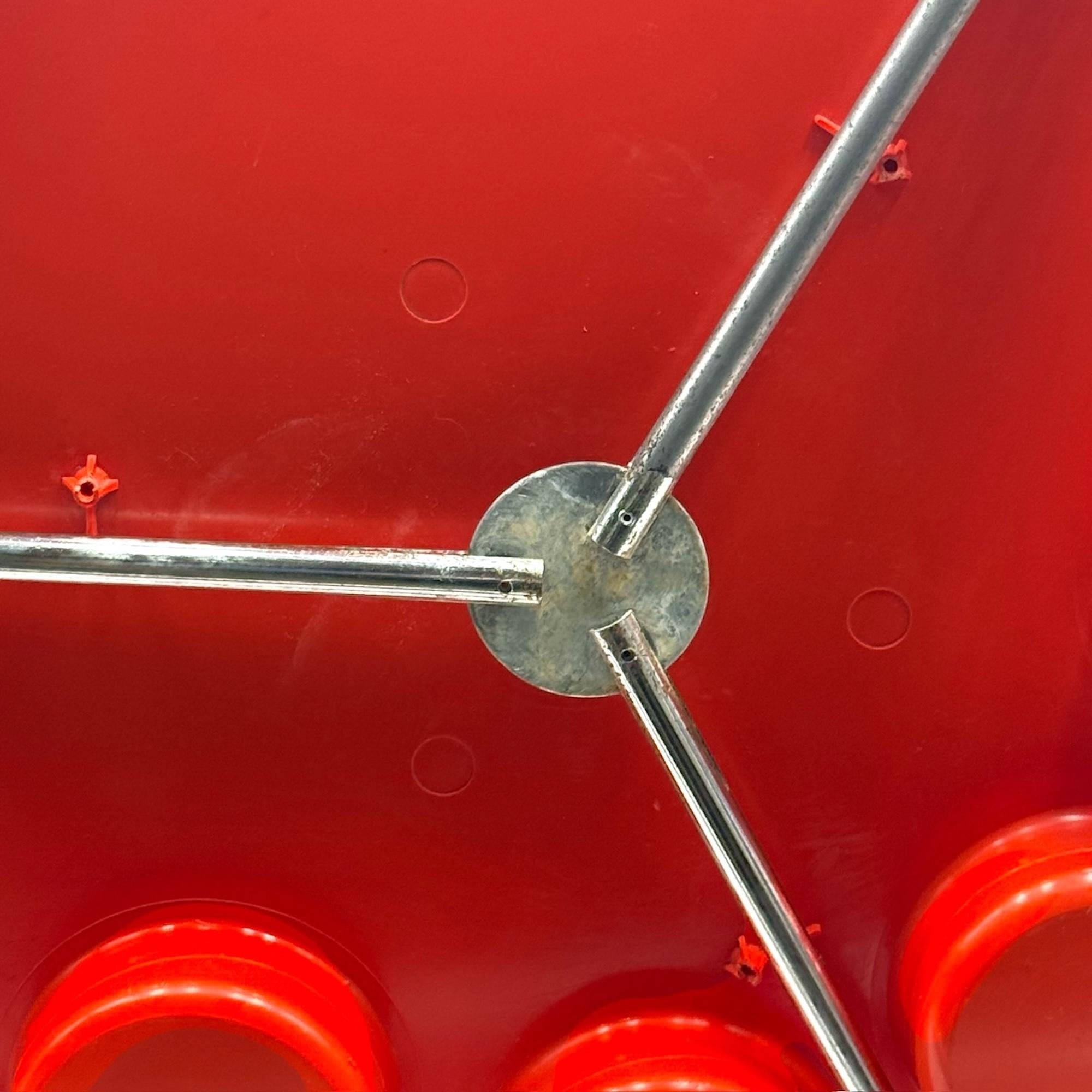Table de bar ou chariot de bar en plastique orange de l'ère spatiale Dal Vera fabriquée en Italie, 1970 en vente 4