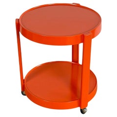 Table de bar mobile orange de l'ère spatiale fabriquée en Italie, 1970