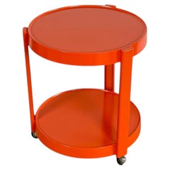 Table de bar mobile orange de l'ère spatiale fabriquée en Italie, 1970