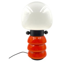 Space Age Orange Table Lamp, F.Lli Faver Italy, 1970s