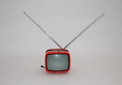Space Age Orange Vintage Television Ikaro by Minerva, 1970s, Austria
