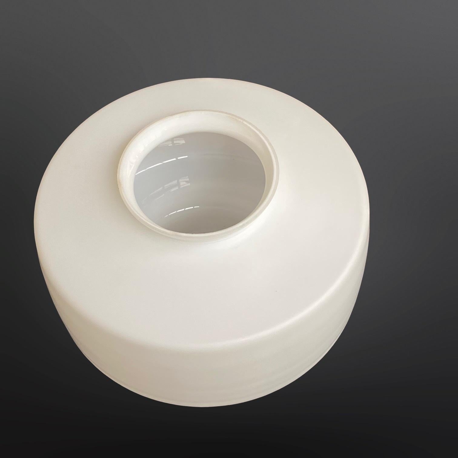 Lampada a sospensione scultorea in vetro opalino arancione e bianco, Cechia, anni 70 in vendita 5