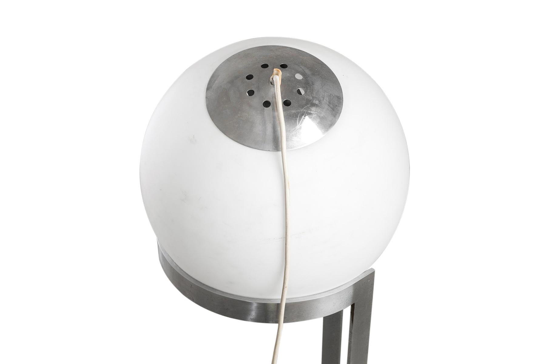 Danish Space Age Orb Lamp on Aluminum Base For Sale