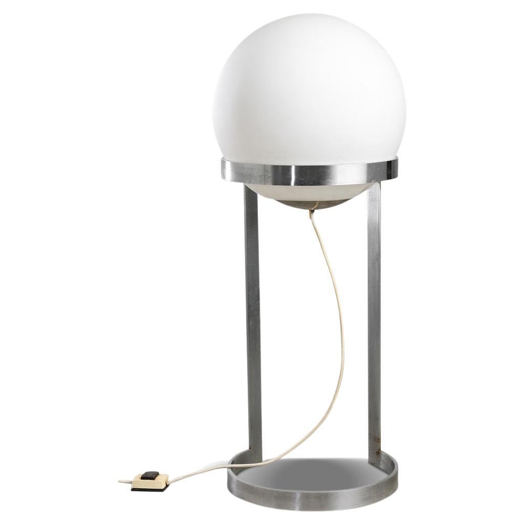 Space Age Orb Lamp on Aluminum Base For Sale