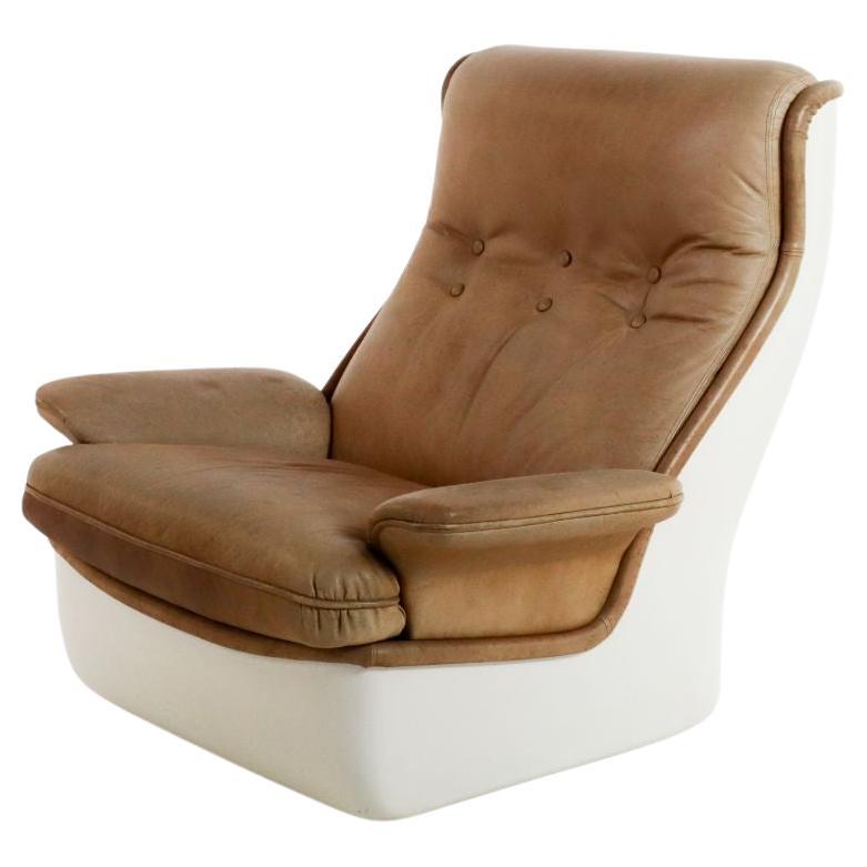 Space Age Orchid Armchair by Michel Cadestin for Airborne 1970s For Sale