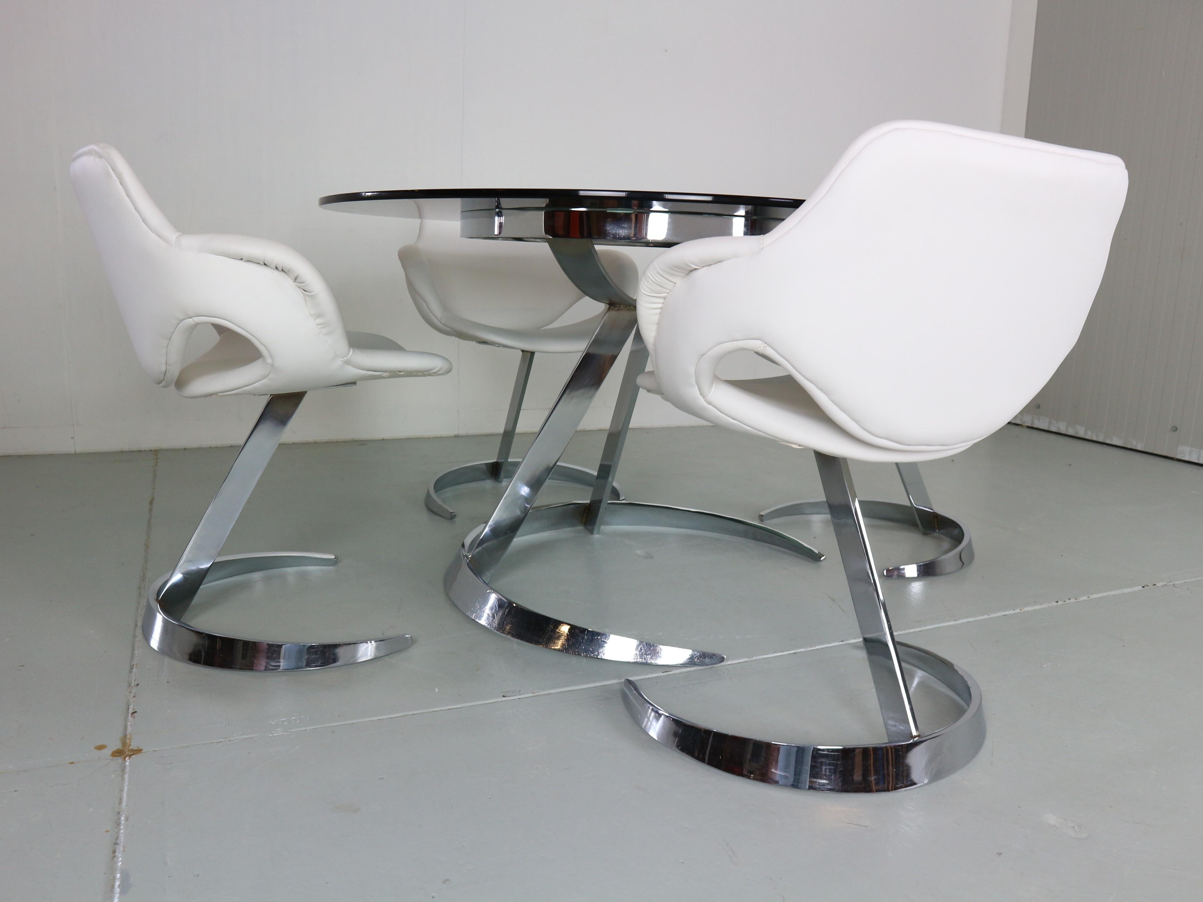 French Space Age Original Boris Tabacoff Dinning Room Set, 1970s, France  For Sale