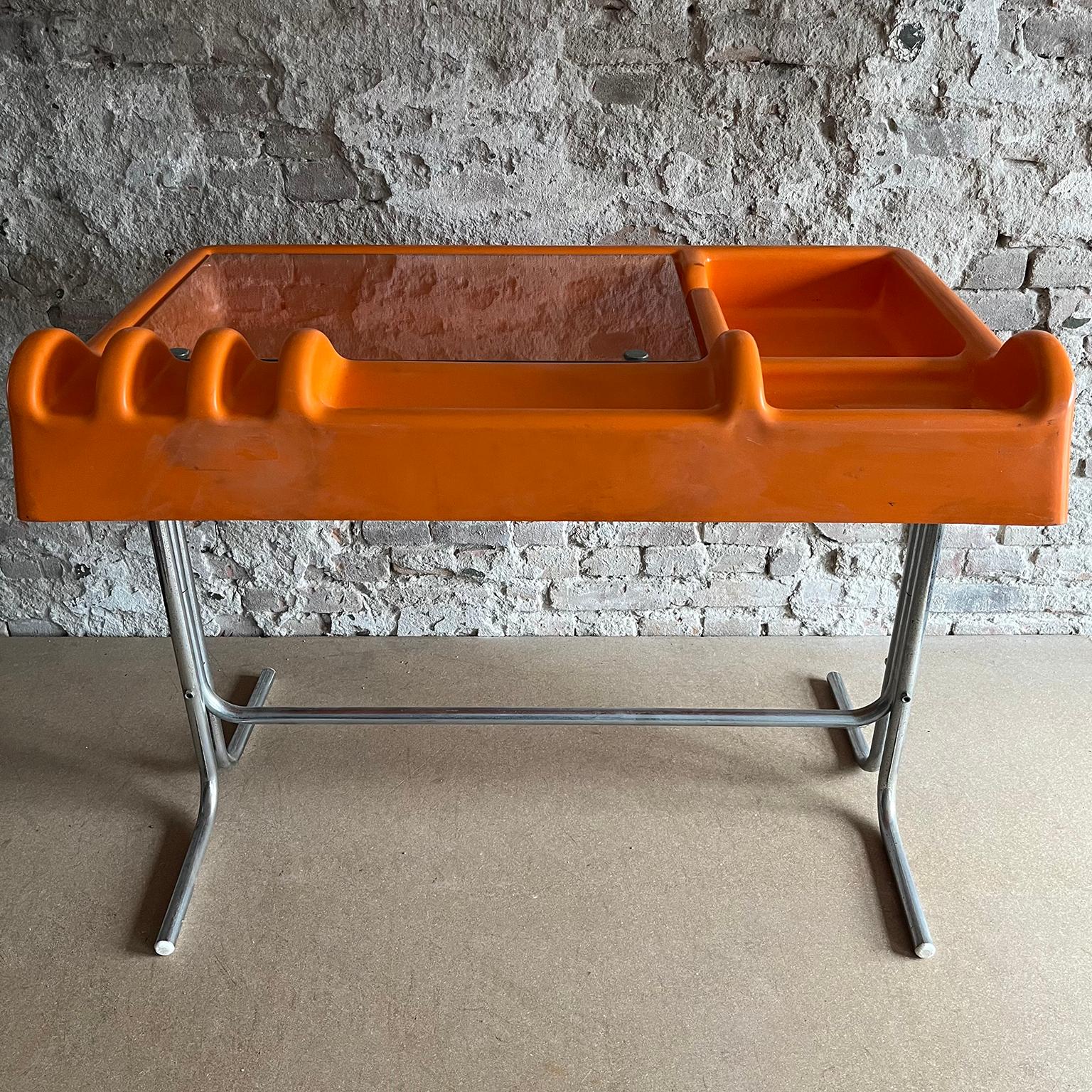 Scrivania arancione Orix Space Age di Vittorio Parigi and Nani Prina per Molteni in vendita 1