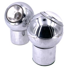 Space Age Pair of Eyeball Spot Lamps in Chrome Multidirectional with Magnet Base