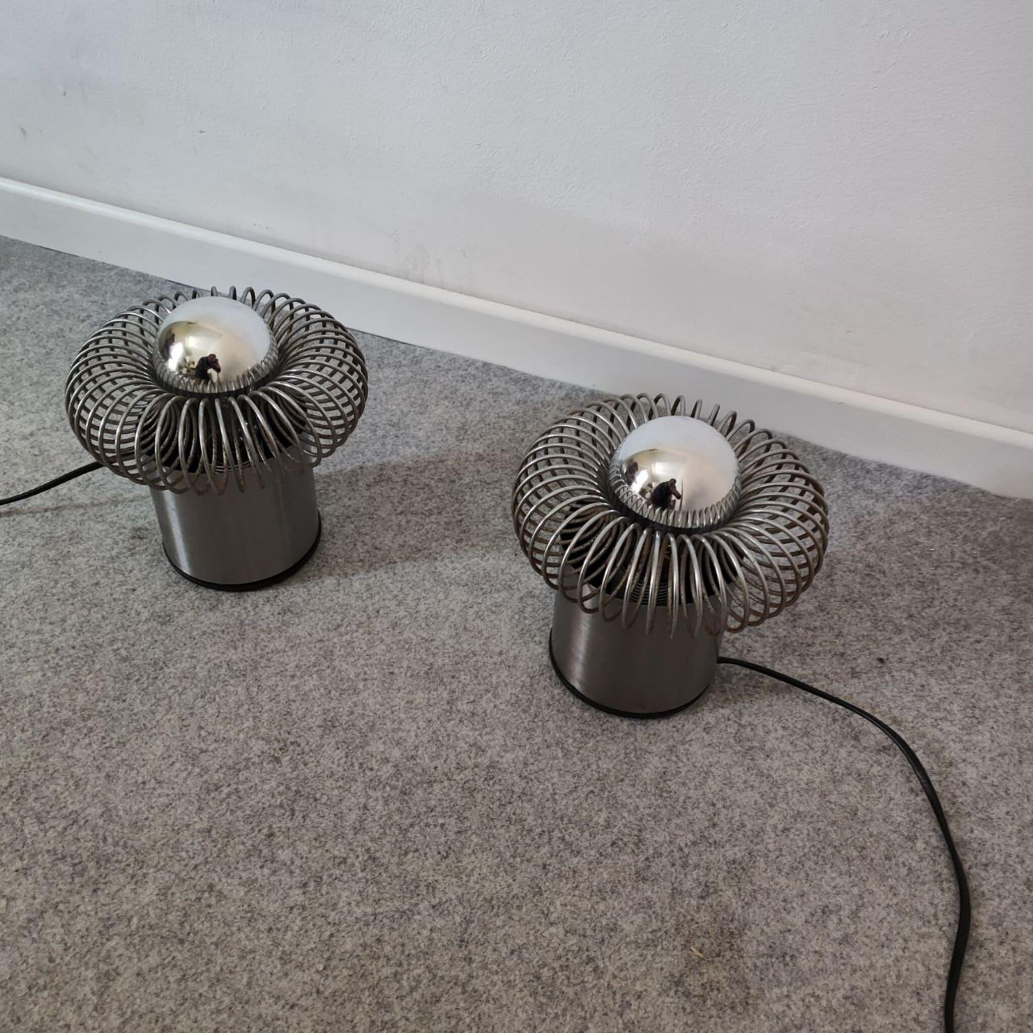 Paar Tischlampen aus dem Space Age von Philippe Rogier für Oxar, Frankreich, 1970er Jahre im Zustand „Gut“ im Angebot in Nicolosi, IT