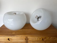 Space Age Pair of Vacuna Murano Glass Lamps by Artemide, Italy, 1968