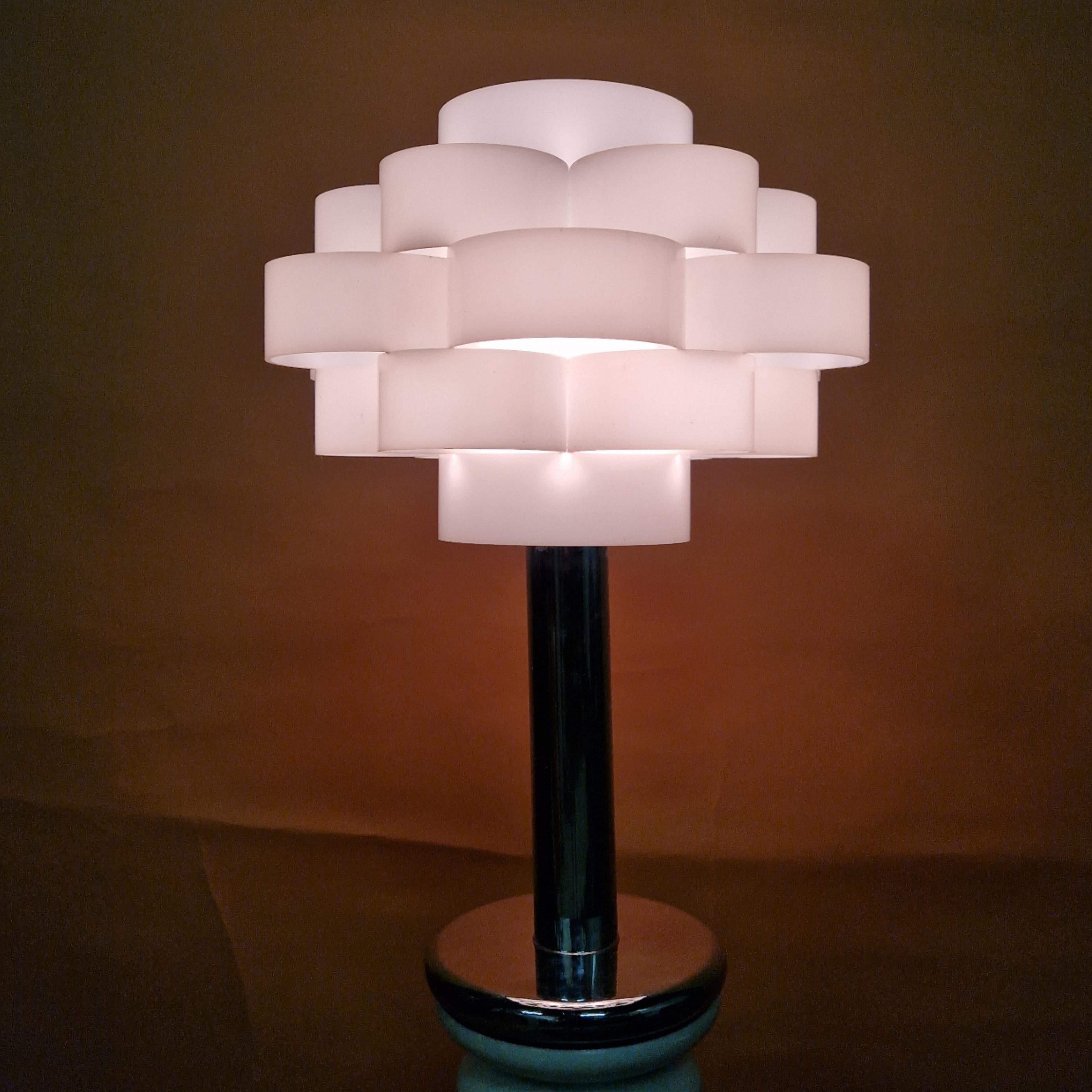 Italian Space age Panton style table lamp, Italy 1960s