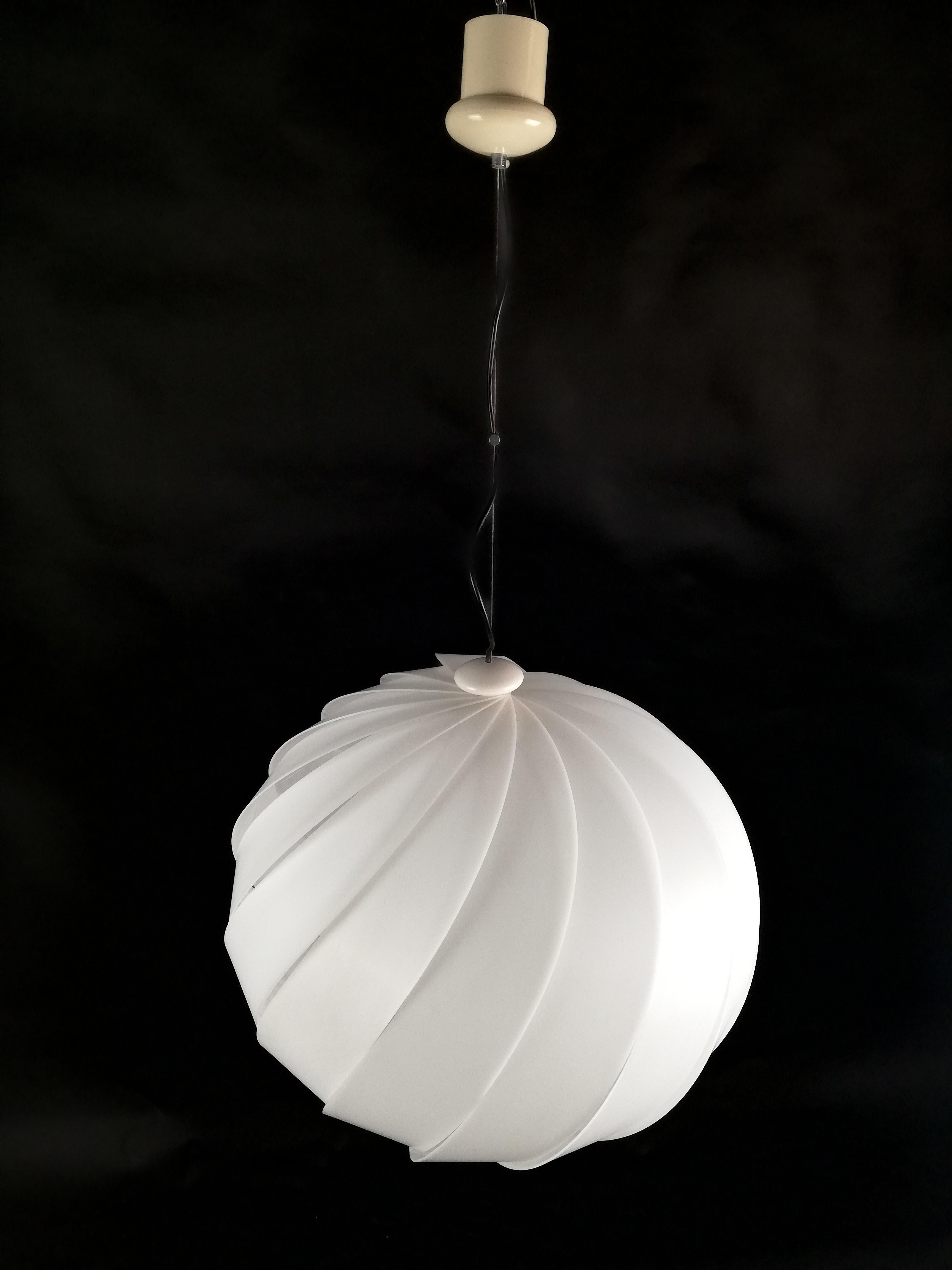 Late 20th Century Space Age Pendant by Guzzini in the Style of Eclipse Lamp of Mauricio Klabin For Sale