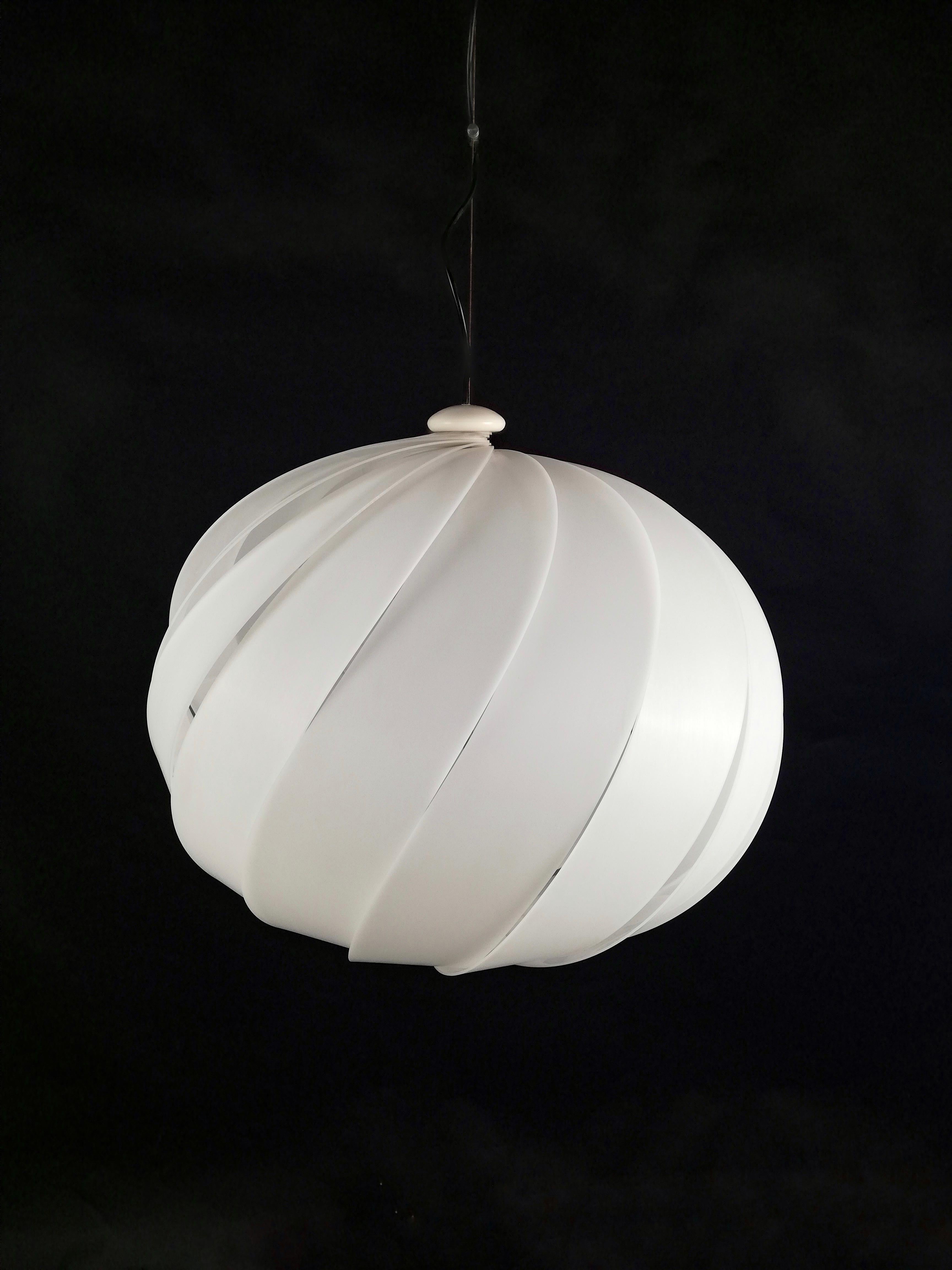 Plastic Space Age Pendant by Guzzini in the Style of Eclipse Lamp of Mauricio Klabin For Sale