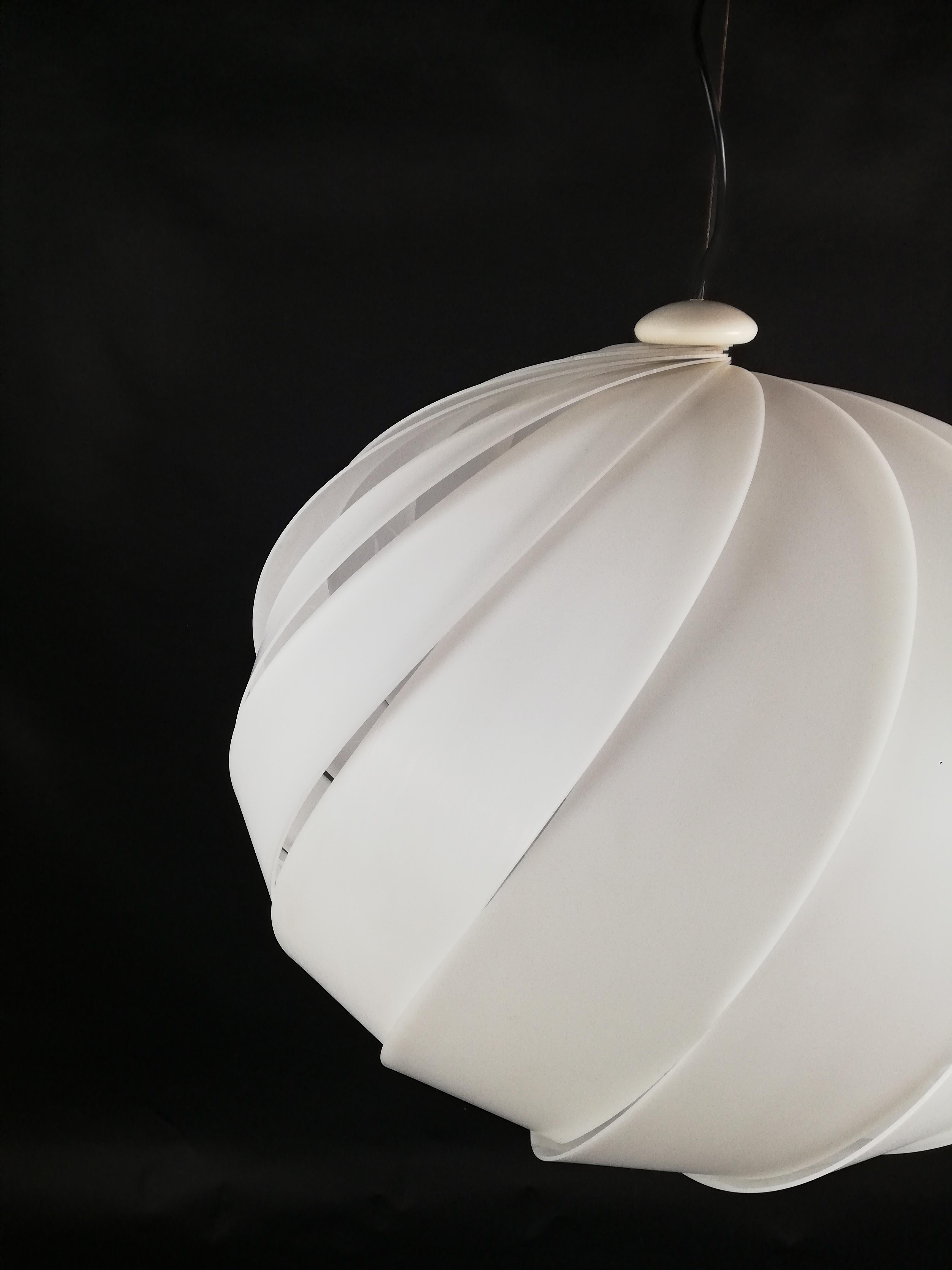 Space Age Pendant by Guzzini in the Style of Eclipse Lamp of Mauricio Klabin For Sale 1