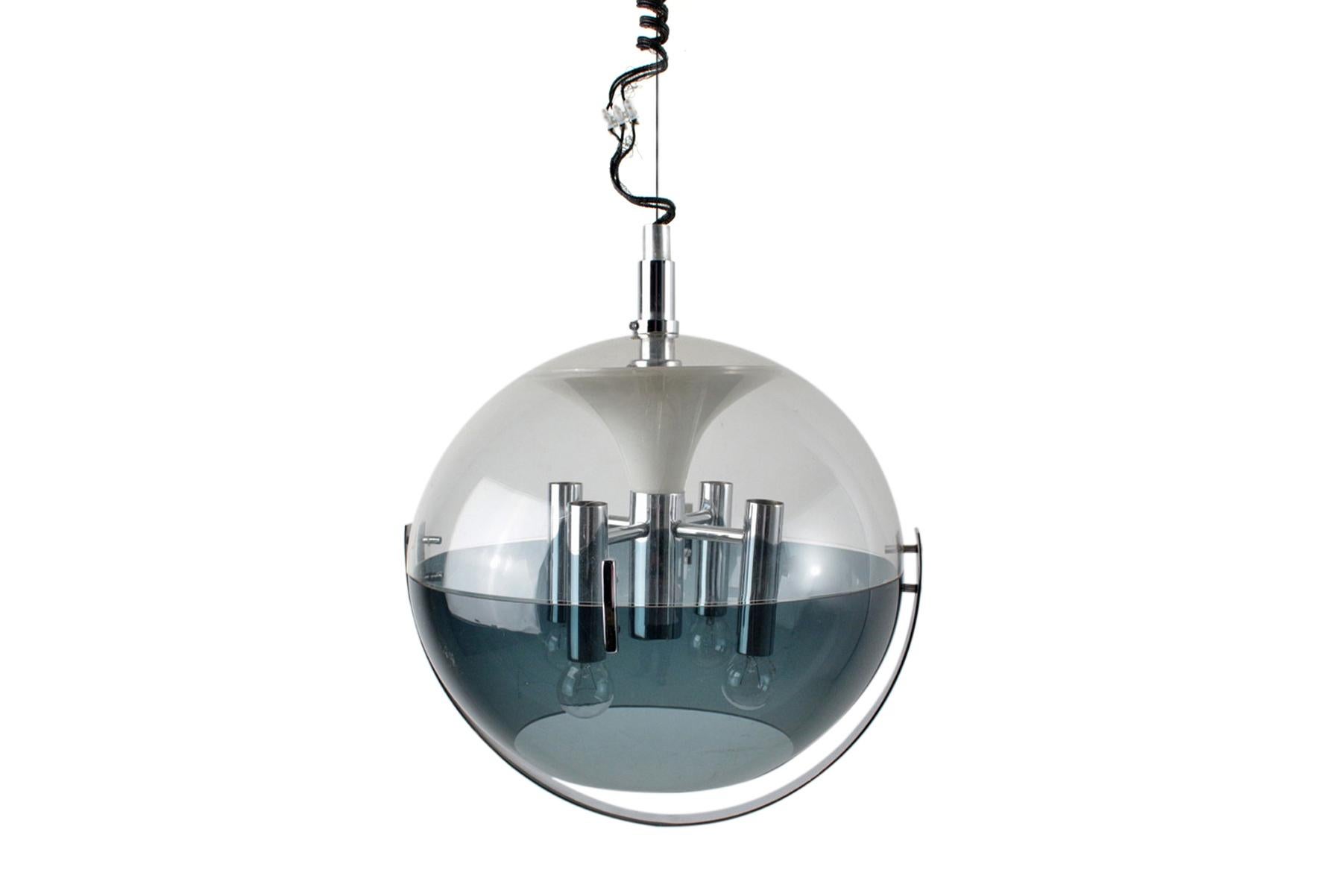 Mid-Century Modern Space Age Pendant Lamp by Stilux For Sale