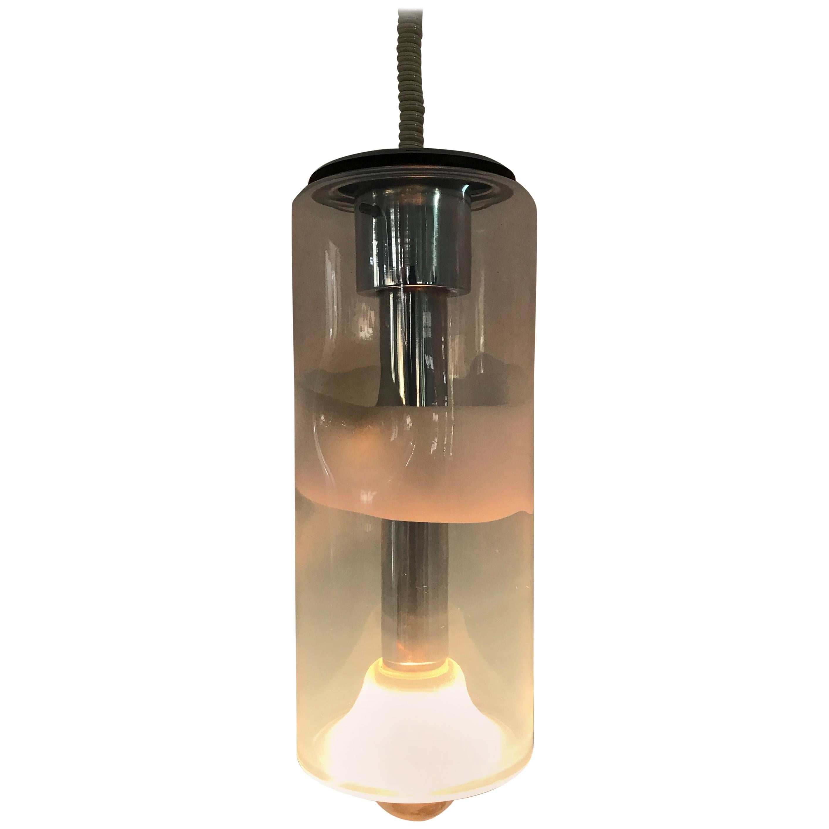Space Age Pendant Light by Sothis in Opalescent Murano Glass For Sale