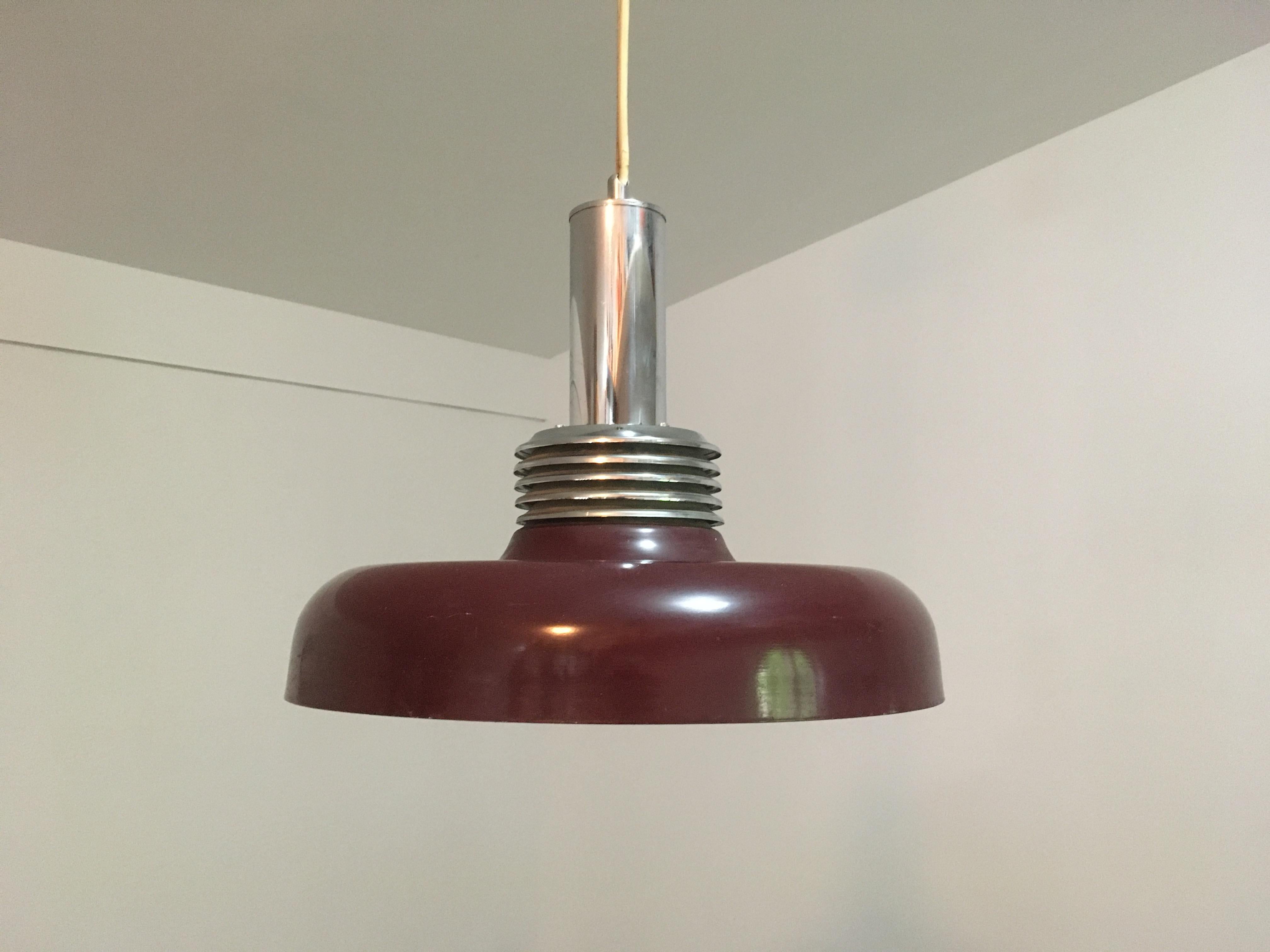 Late 20th Century Space Age Pendant Light by Harvey Guzzini, 1970s For Sale