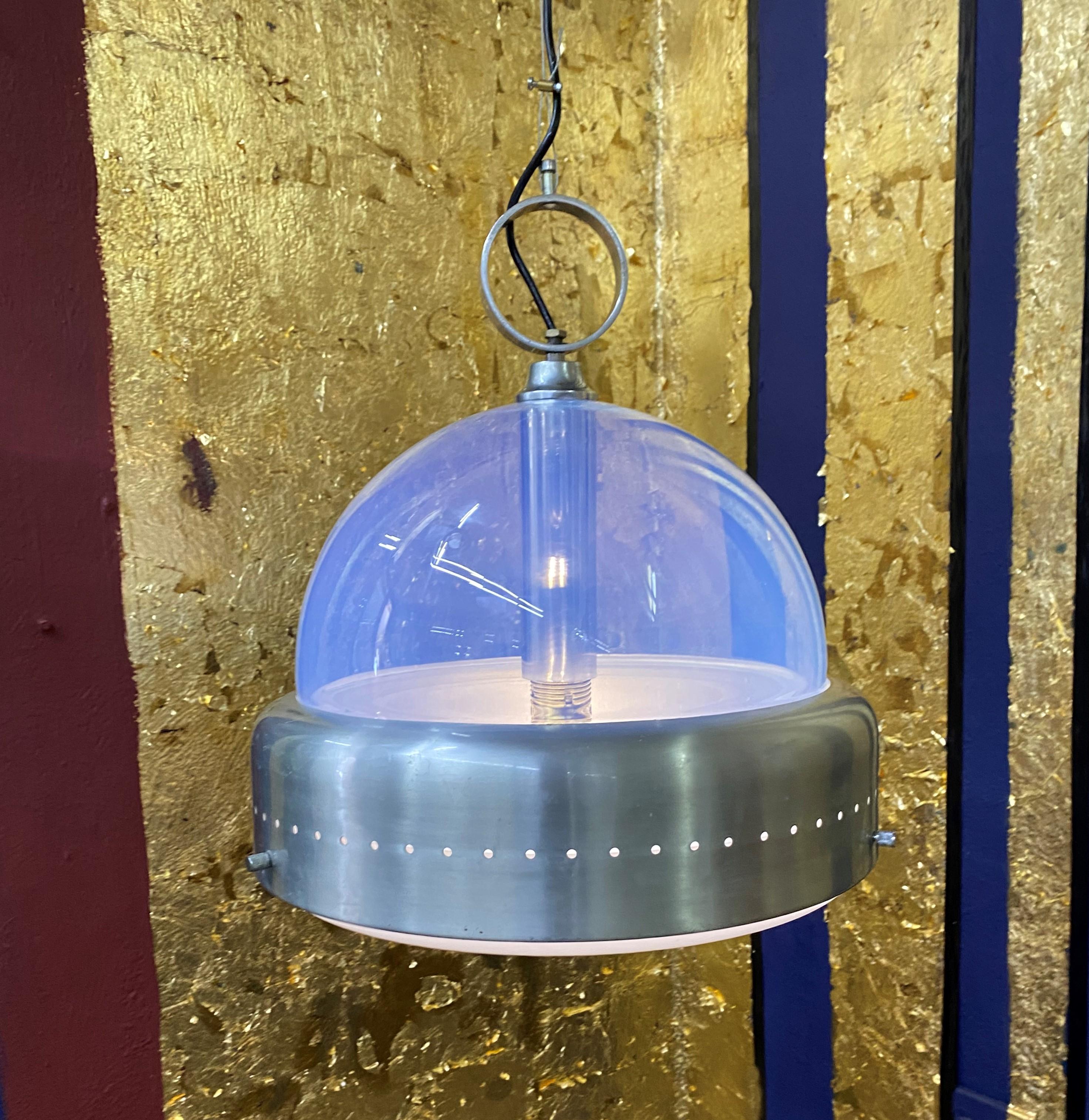 Space Age Pendant Light in Murano Glass, Italy, 1960s 5