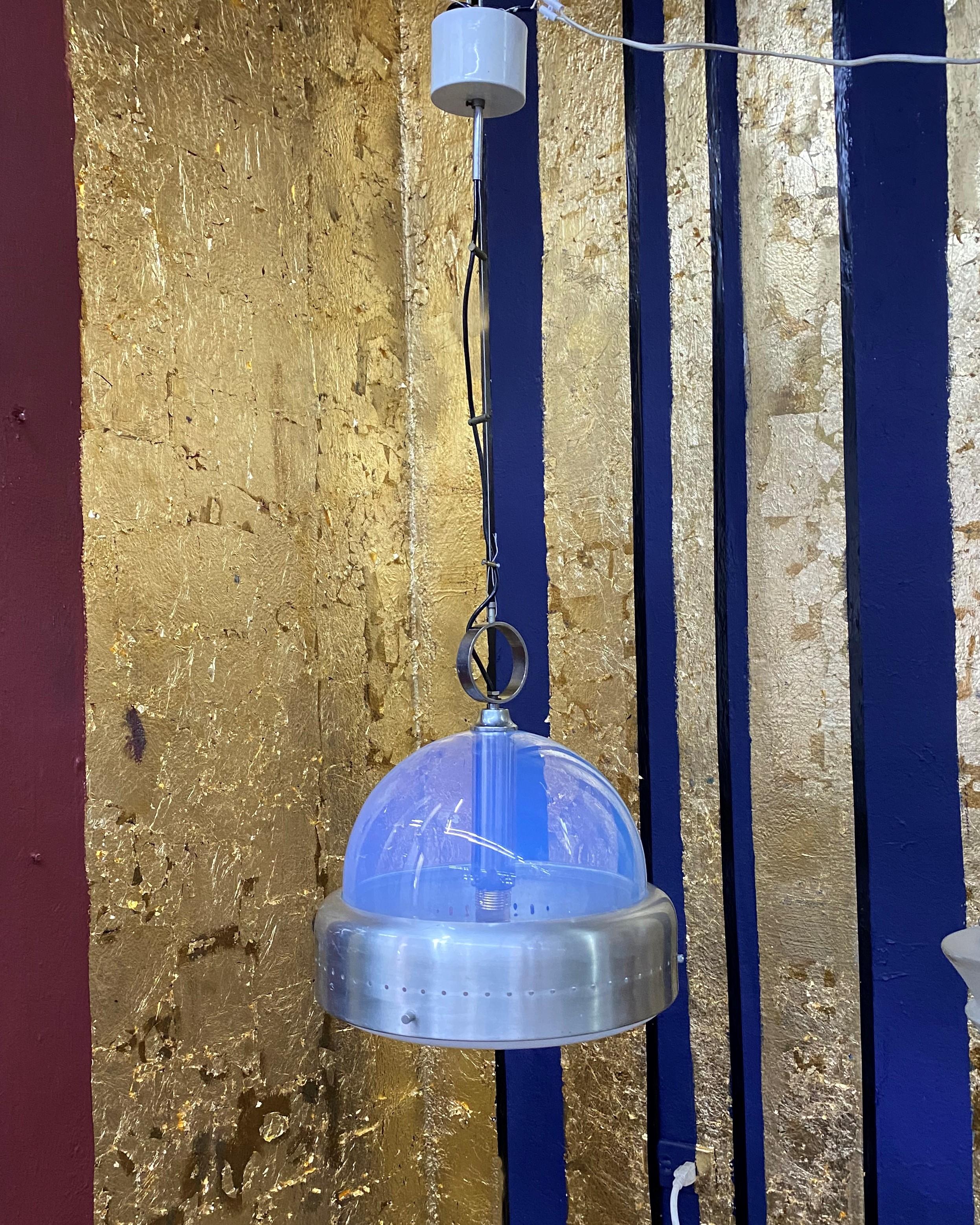 Space Age Pendant Light in Murano Glass, Italy, 1960s 7