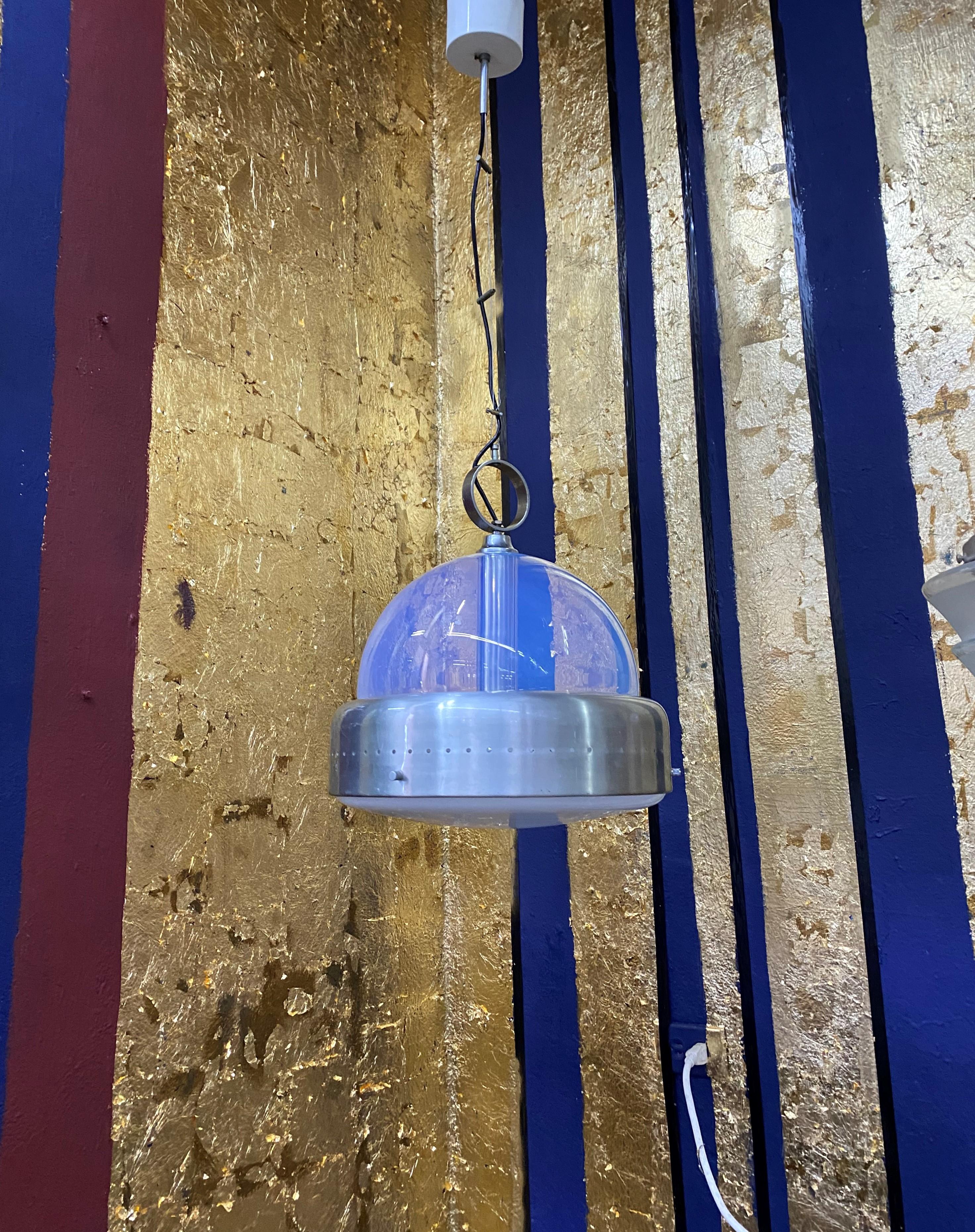Space Age Pendant Light in Murano Glass, Italy, 1960s 9