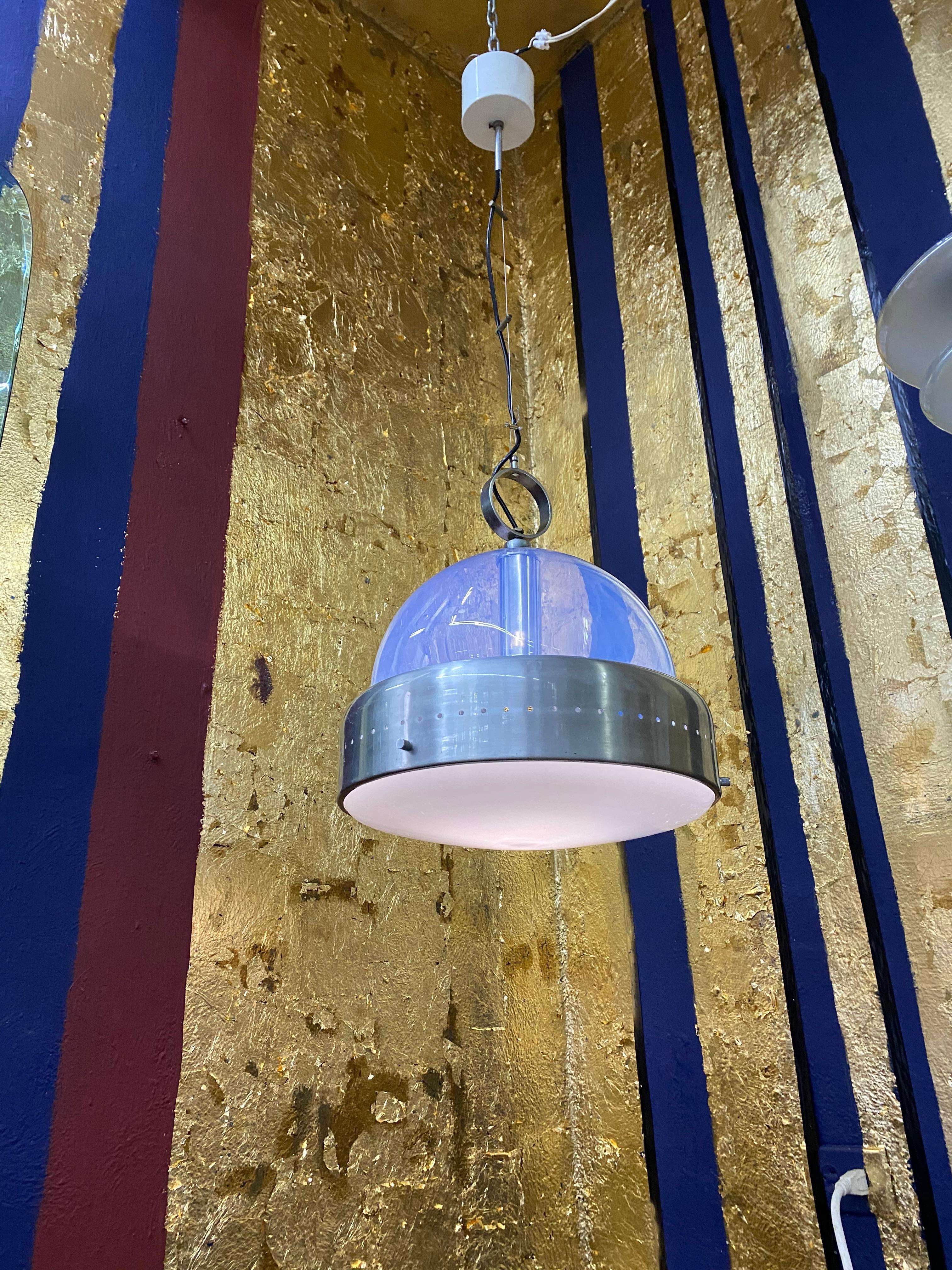 Space Age Pendant Light in Murano Glass, Italy, 1960s 11