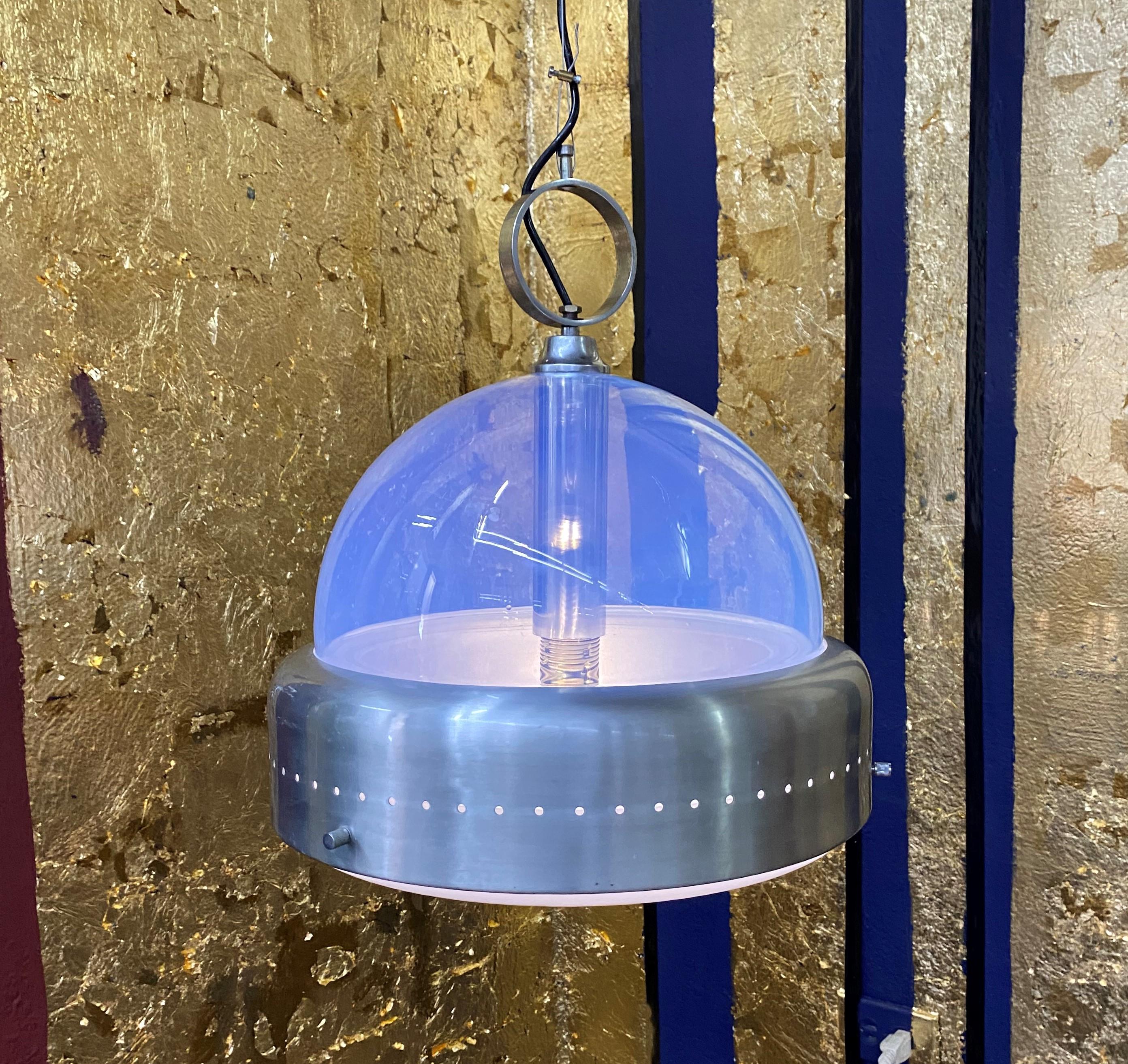 Italian Space Age Pendant Light in Murano Glass, Italy, 1960s