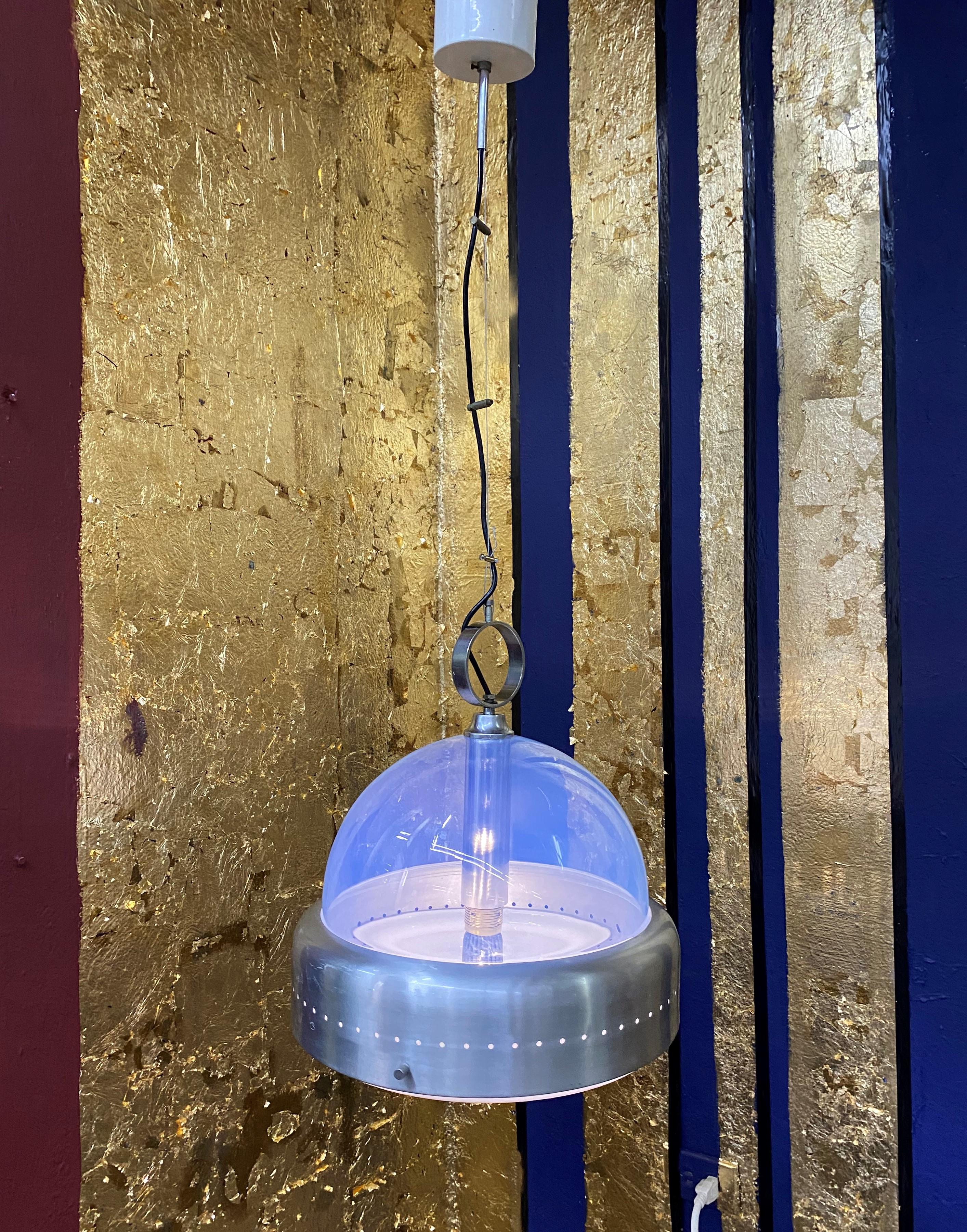 20th Century Space Age Pendant Light in Murano Glass, Italy, 1960s