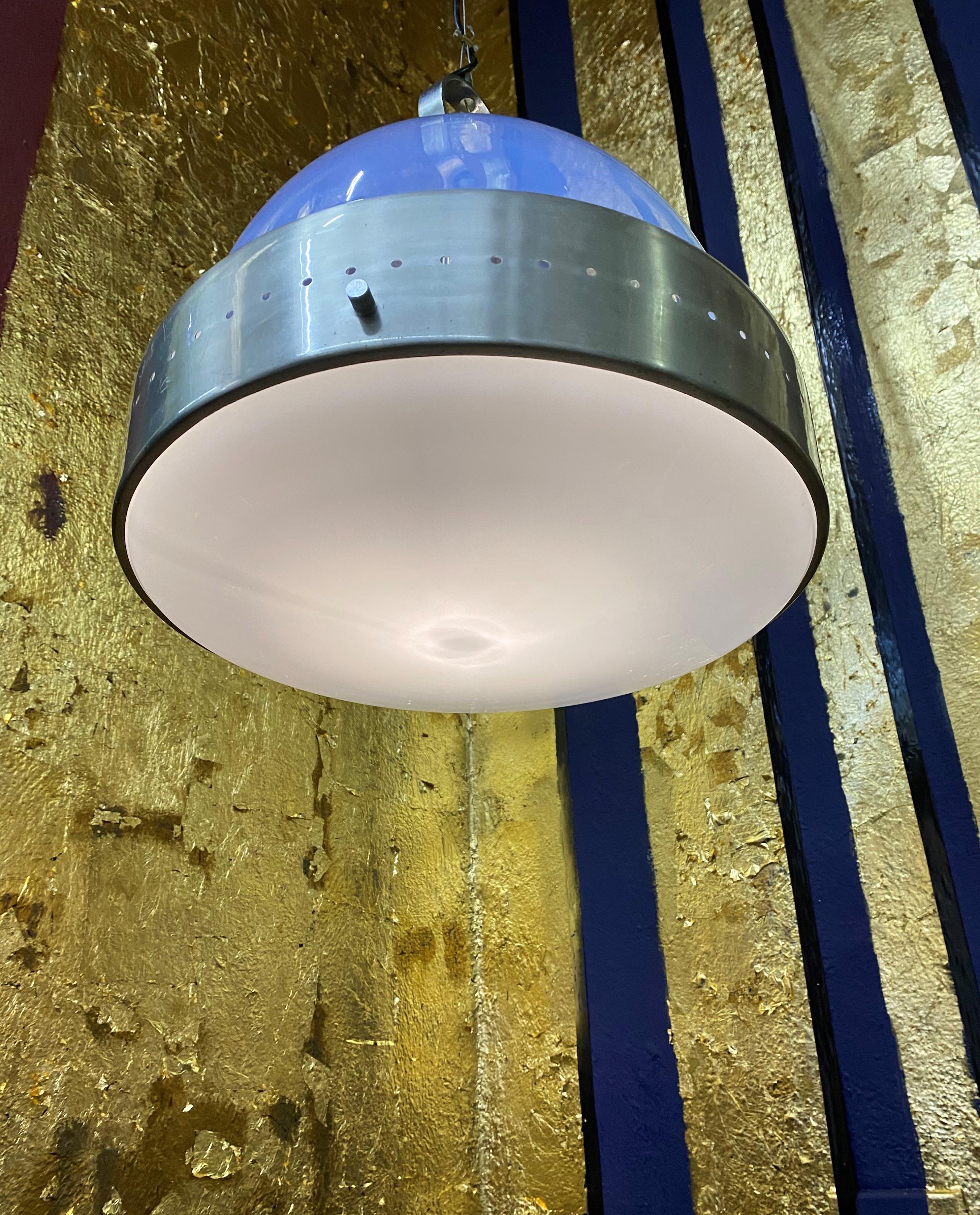 Space Age Pendant Light in Murano Glass, Italy, 1960s 3