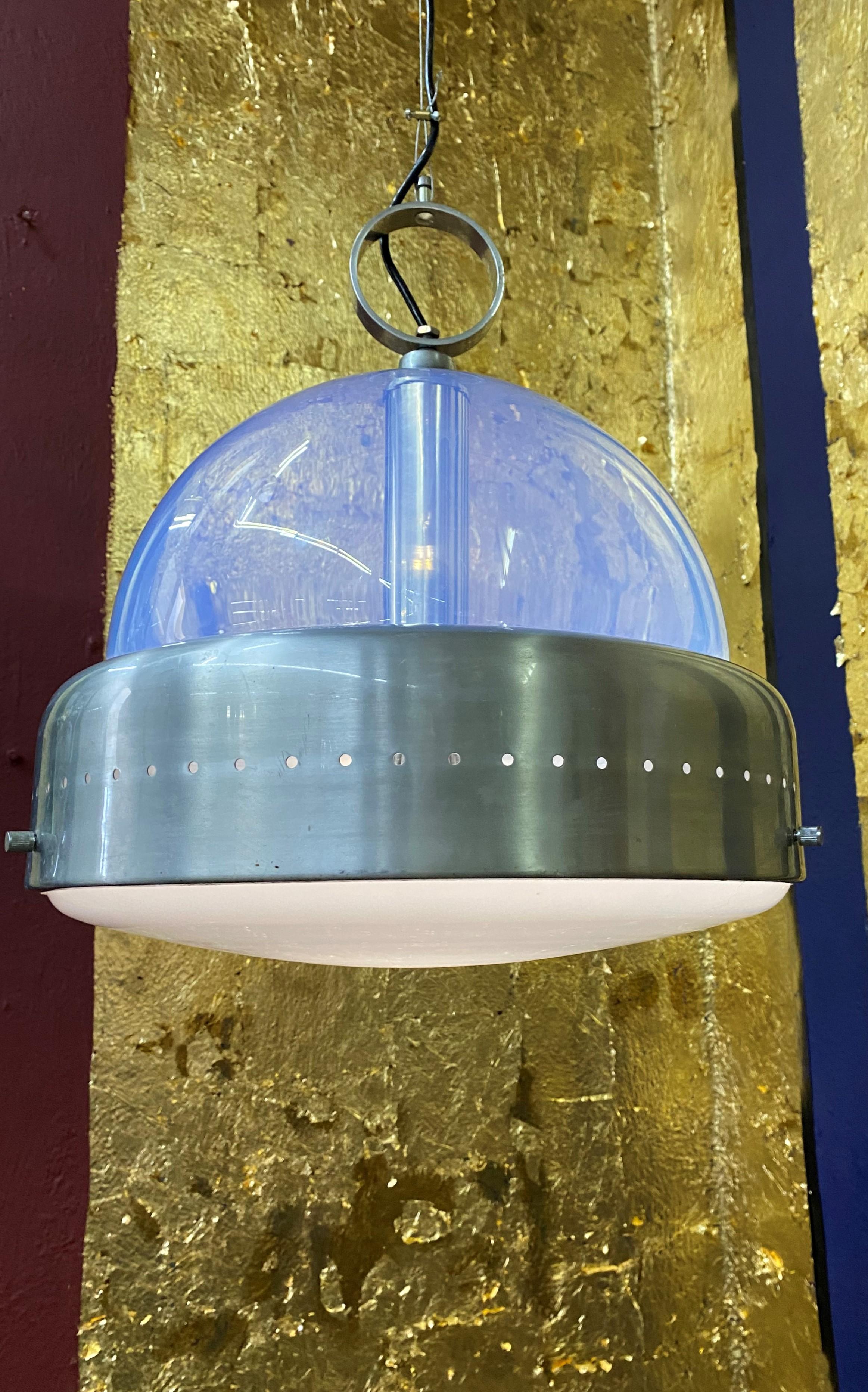 Space Age Pendant Light in Murano Glass, Italy, 1960s 4