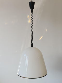 Space Age Pendant Light "Kuala" in white acrylic by Harvey Guzzini, Yugoslavia
