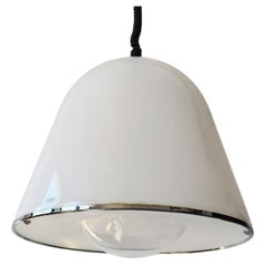 Space Age Pendant Light "Kuala" in white acrylic by Harvey Guzzini, Yugoslavia