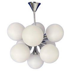 Space Age pendant light, Sputnik model from the 1960s with 9 globes.