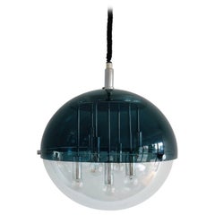 Space Age Perspex Globe Pendant Lamp with Sputnik Style, 1970s