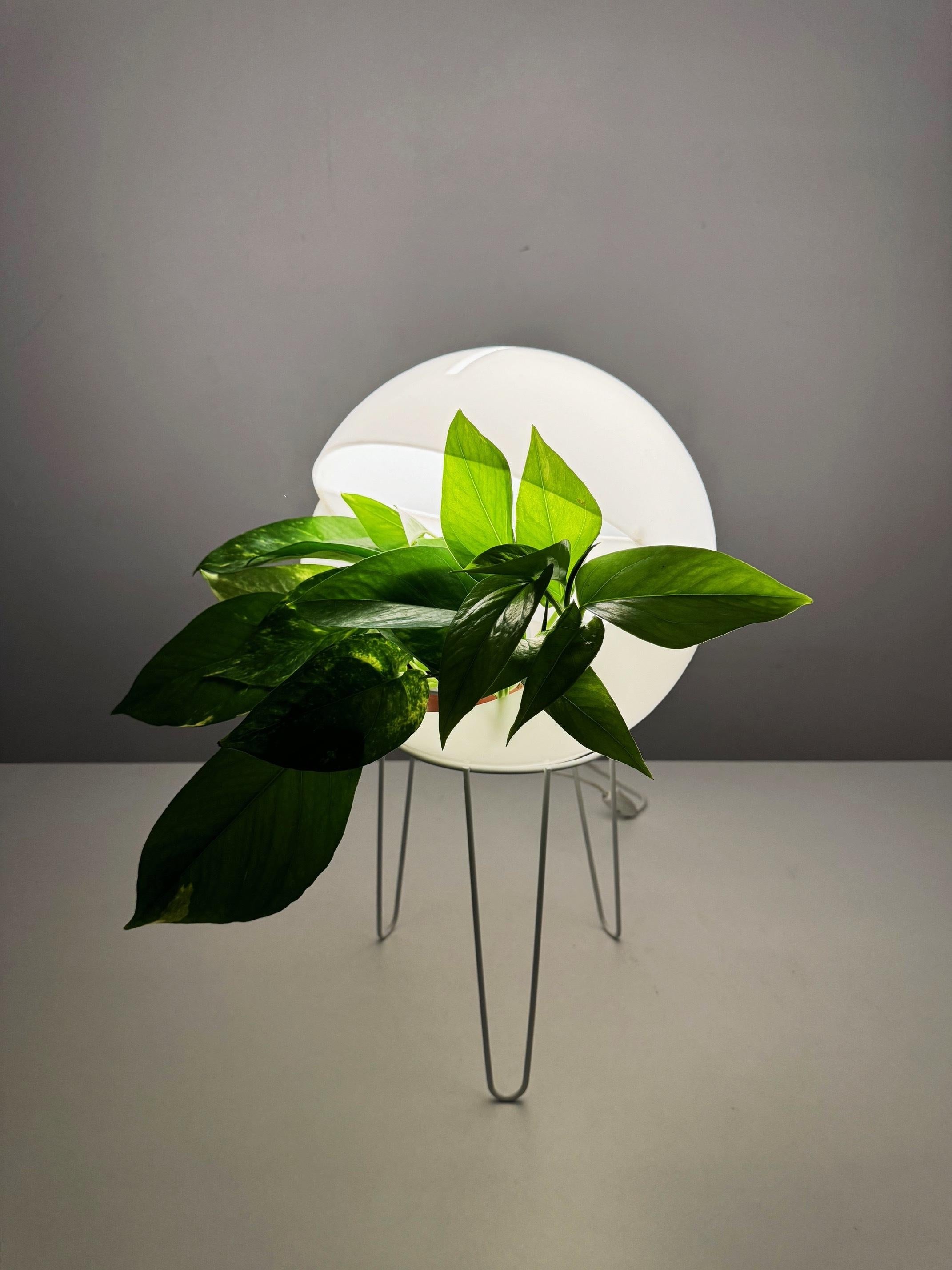 Space Age plant lamp from the 1970s designed with a built-in plant holder 5