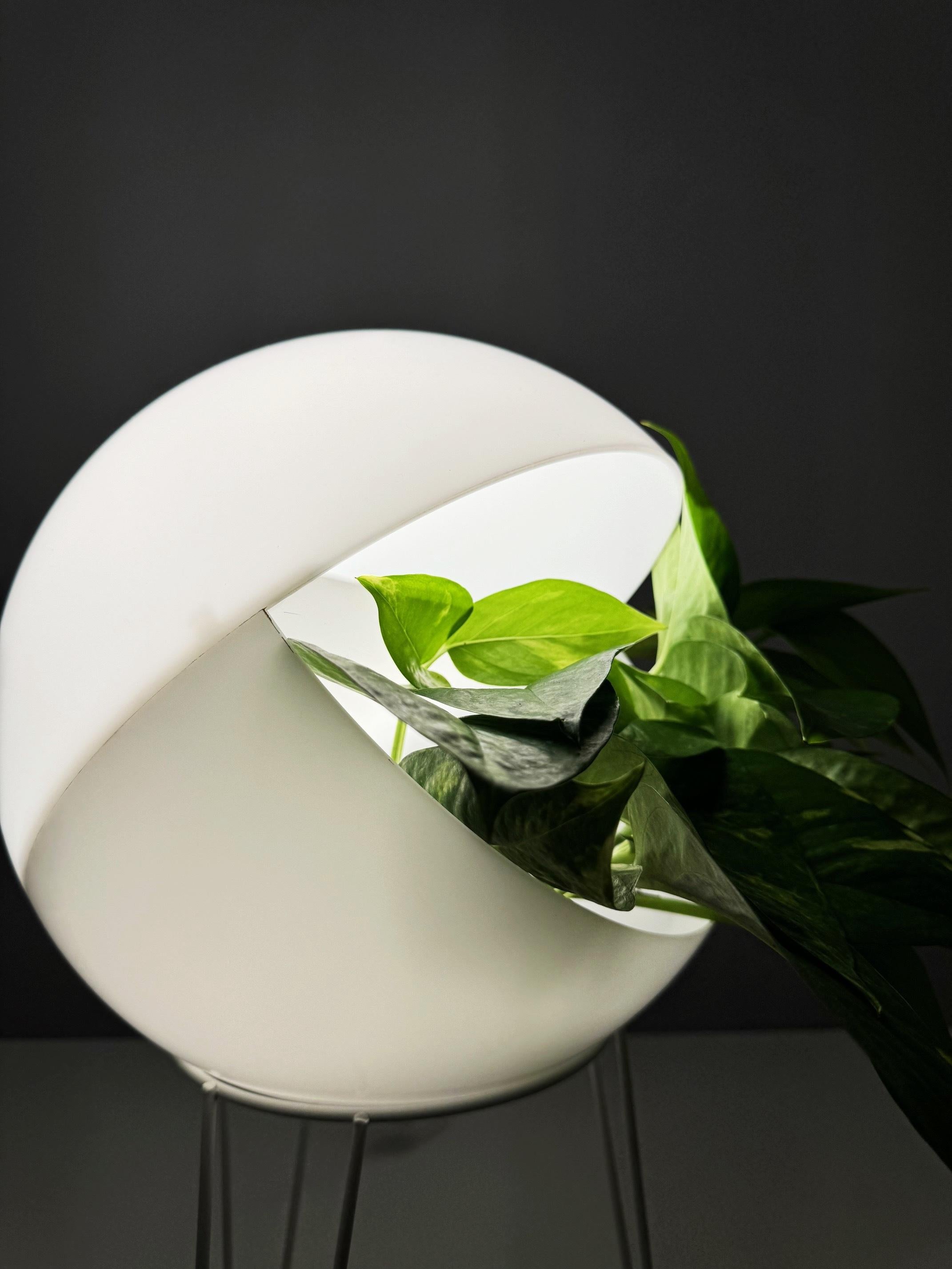 Space Age plant lamp from the 1970s designed with a built-in plant holder 7