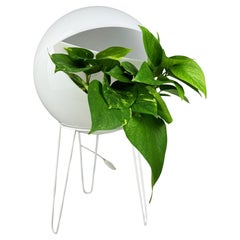 Space Age plant lamp from the 1970s designed with a built-in plant holder