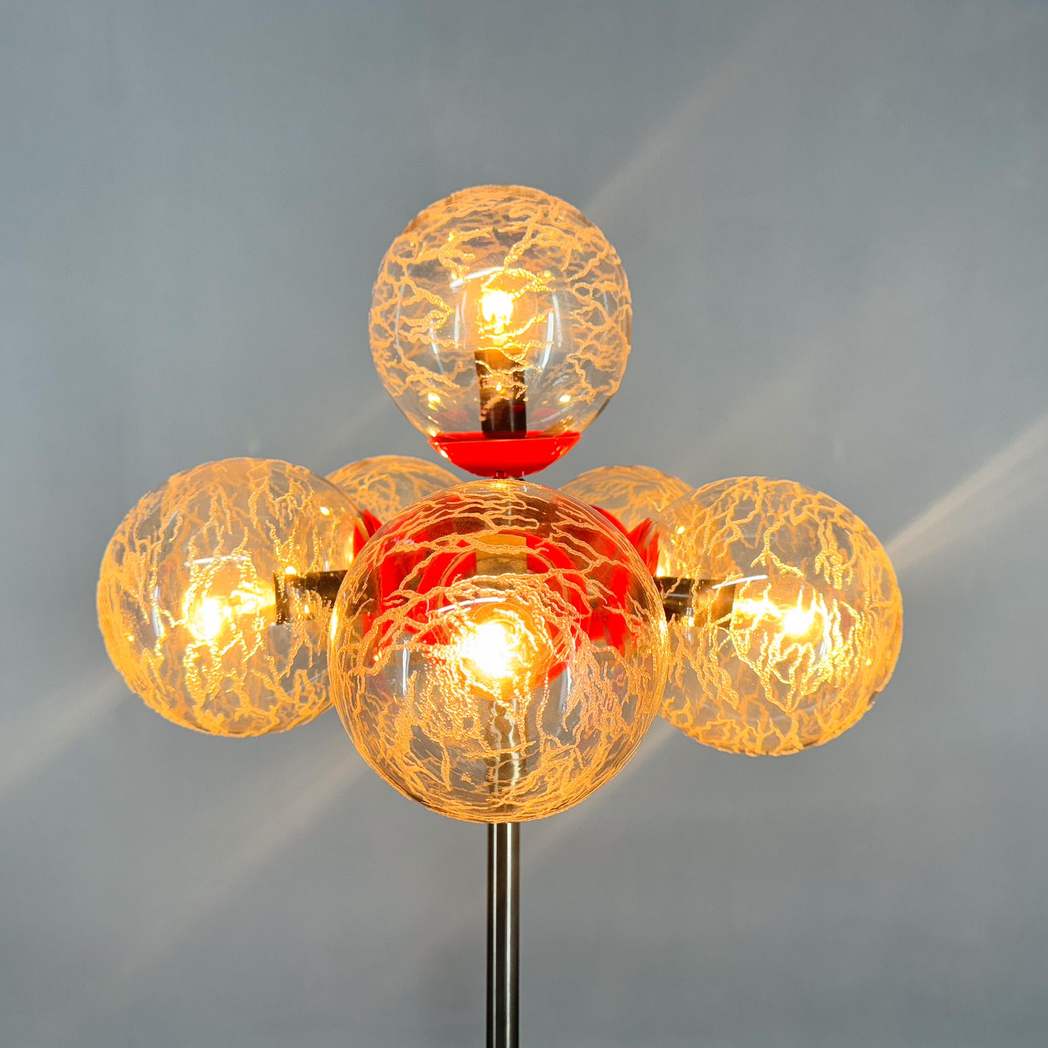 Space Age Plastic & Glass Floor Lamp, Germany For Sale 6