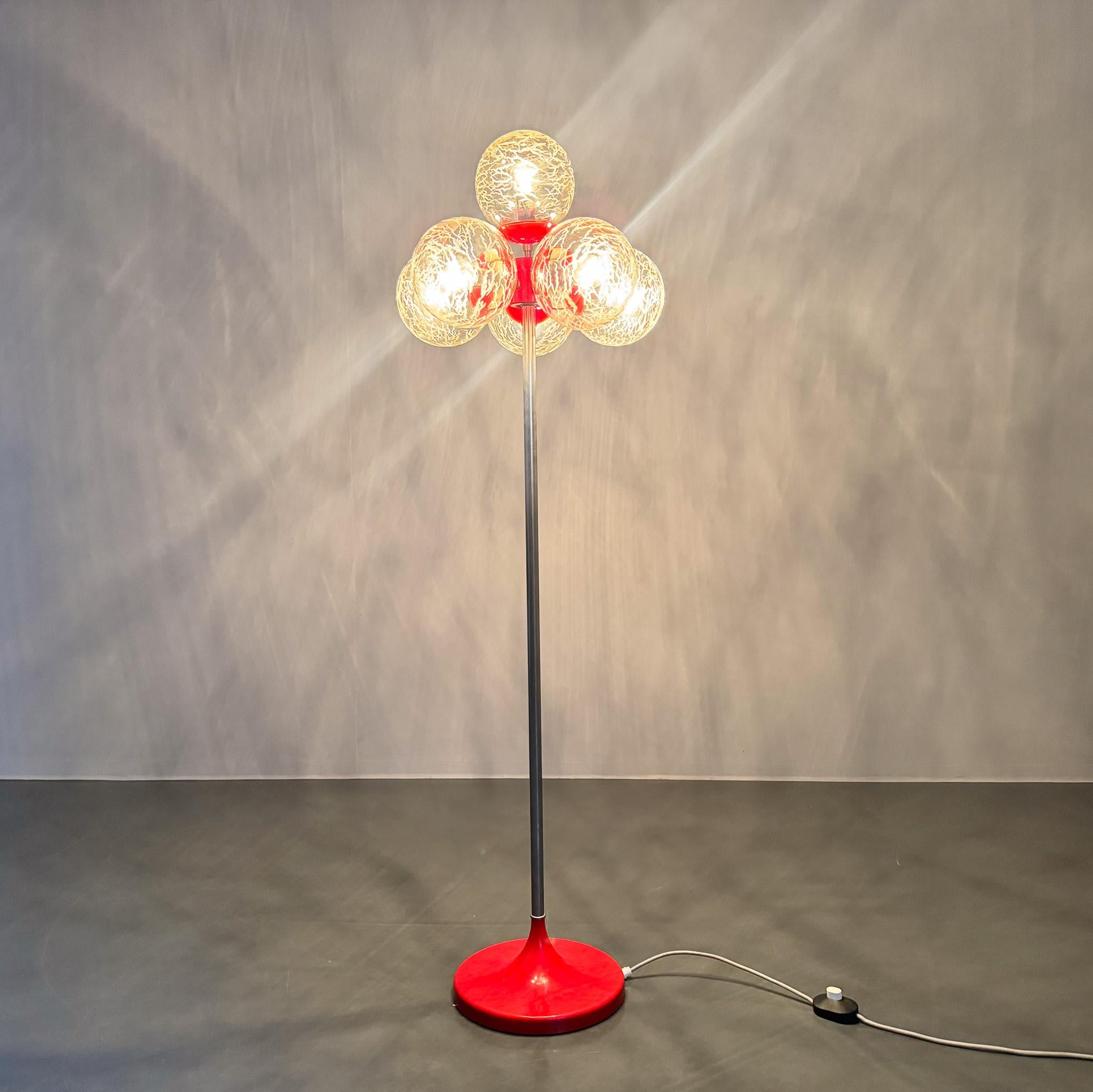 Space Age Plastic & Glass Floor Lamp, Germany In Good Condition For Sale In Praha, CZ