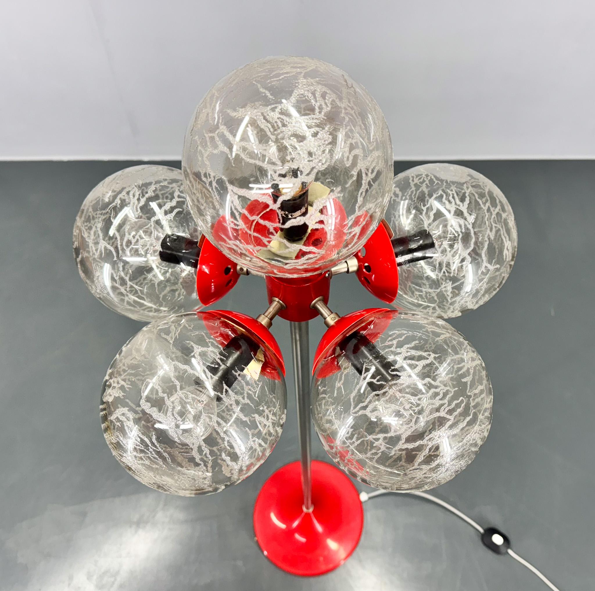 20th Century Space Age Plastic & Glass Floor Lamp, Germany For Sale