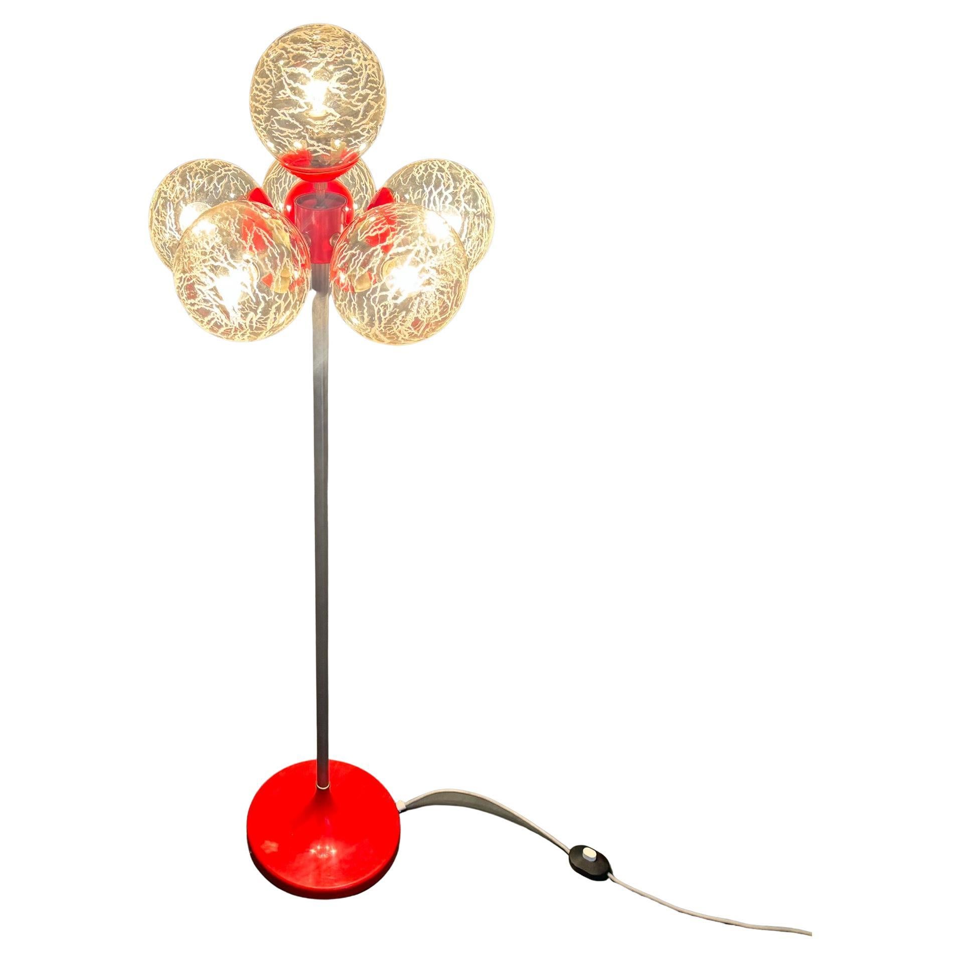 Space Age Plastic & Glass Floor Lamp, Germany For Sale