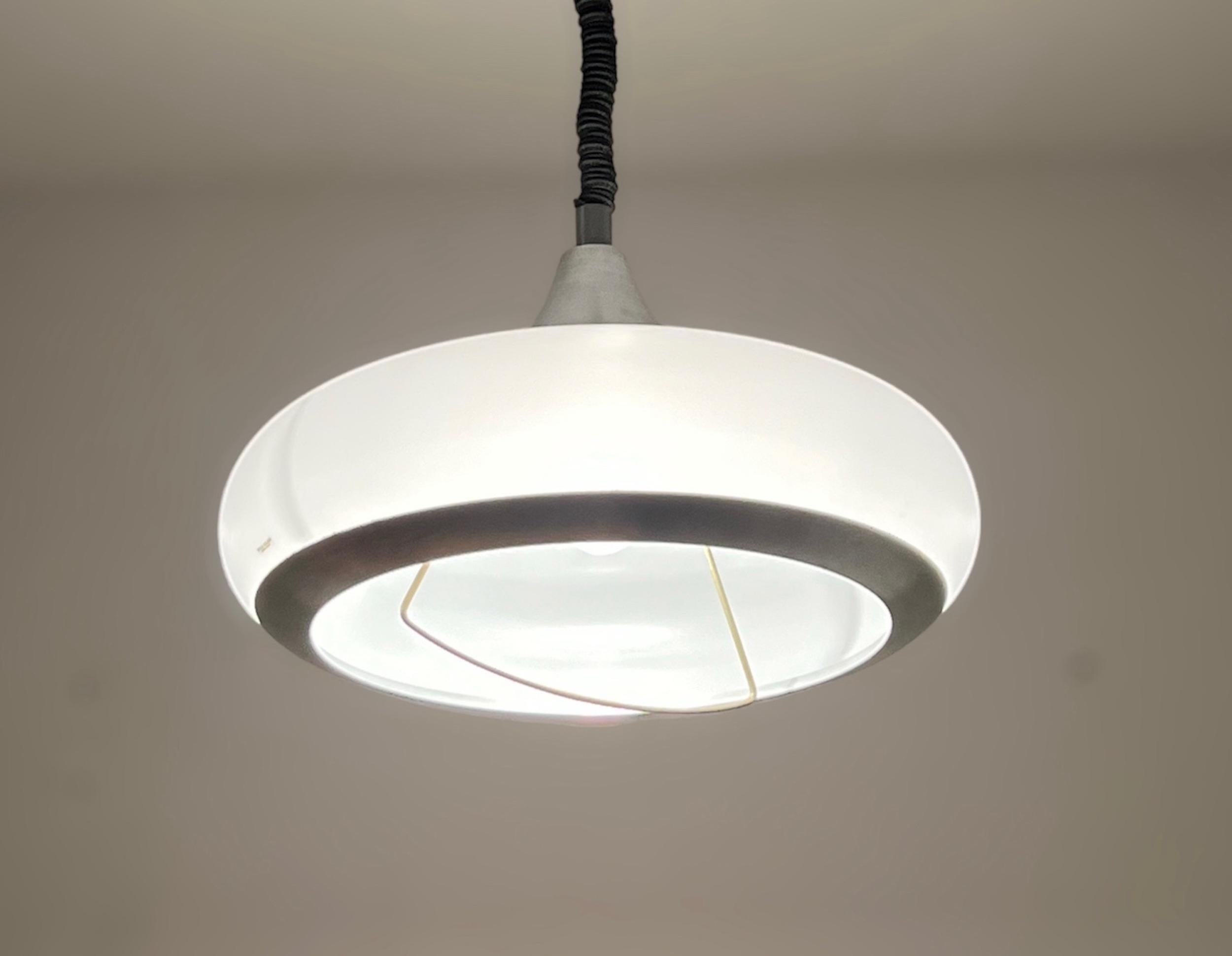 Late 20th Century Space Age Plastic Pendant Light from Stilux Milano, 1970s For Sale