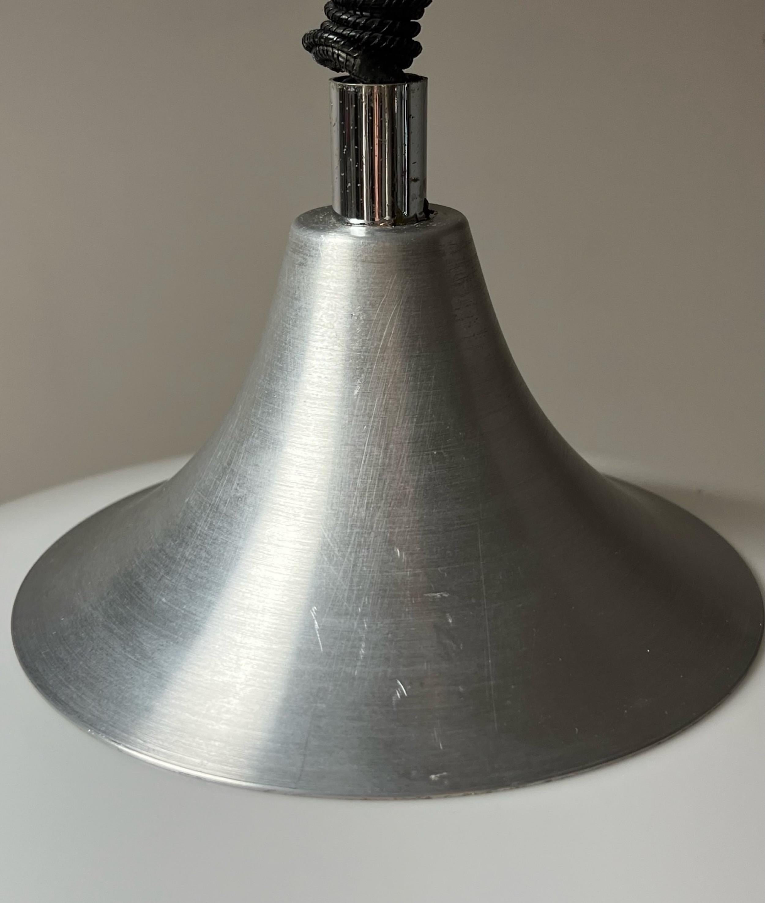 Metal Space Age Plastic Pendant Light from Stilux Milano, 1970s For Sale